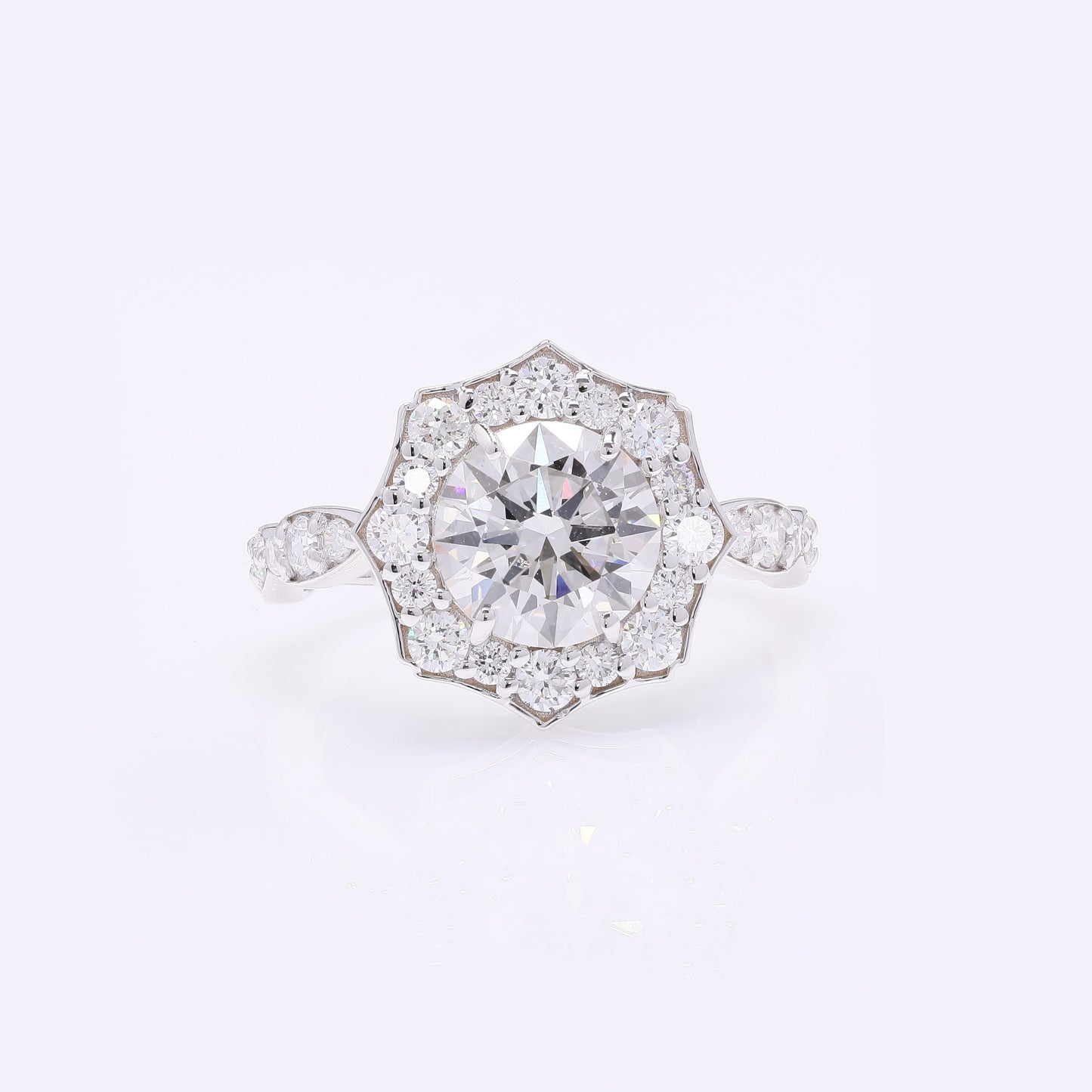 2.90 Carats Lab Grown Diamond 14K Gold Ring