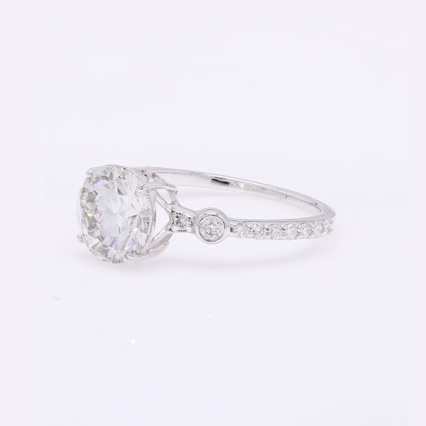 2.29 Carats Lab Grown Diamond 14K Gold Ring