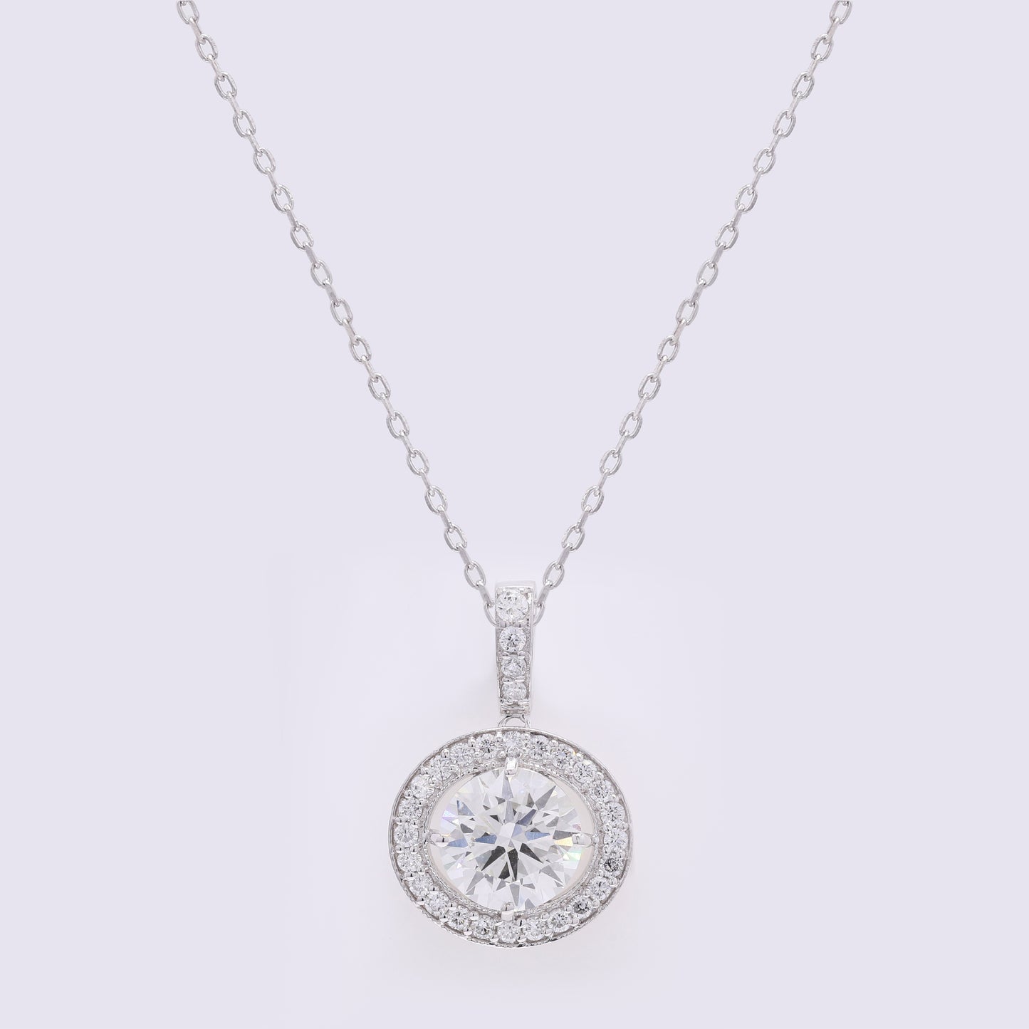 2.37 Carats Lab Grown Diamond 14K Gold Pendant