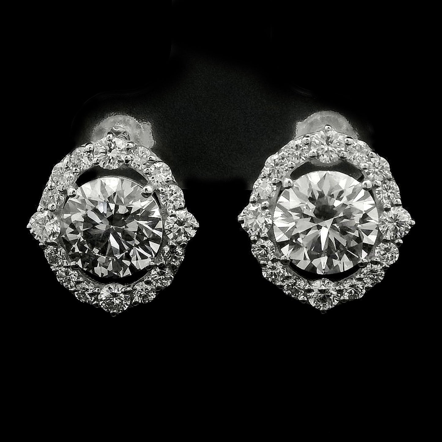 5.16 Carats Lab Grown Diamond 14K Gold Earrings