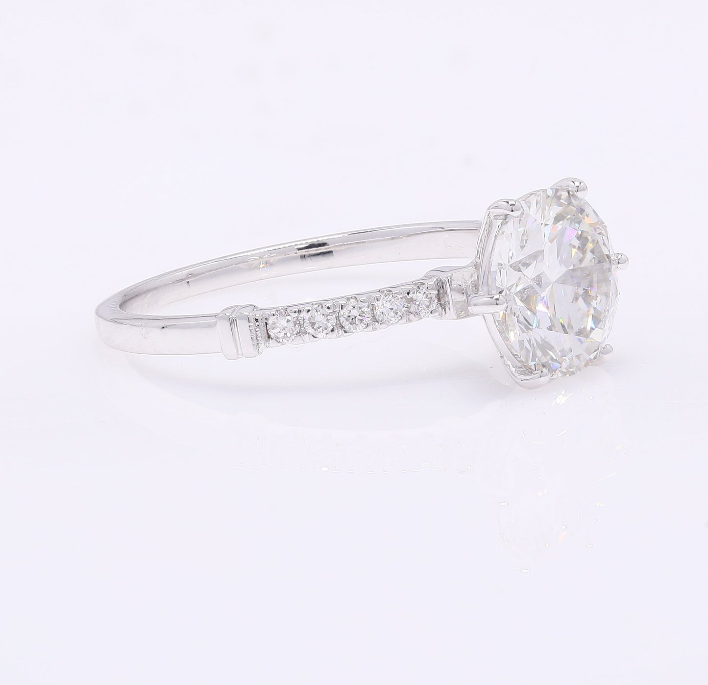 2.20 Carats Lab Grown Diamond 14K Gold Ring