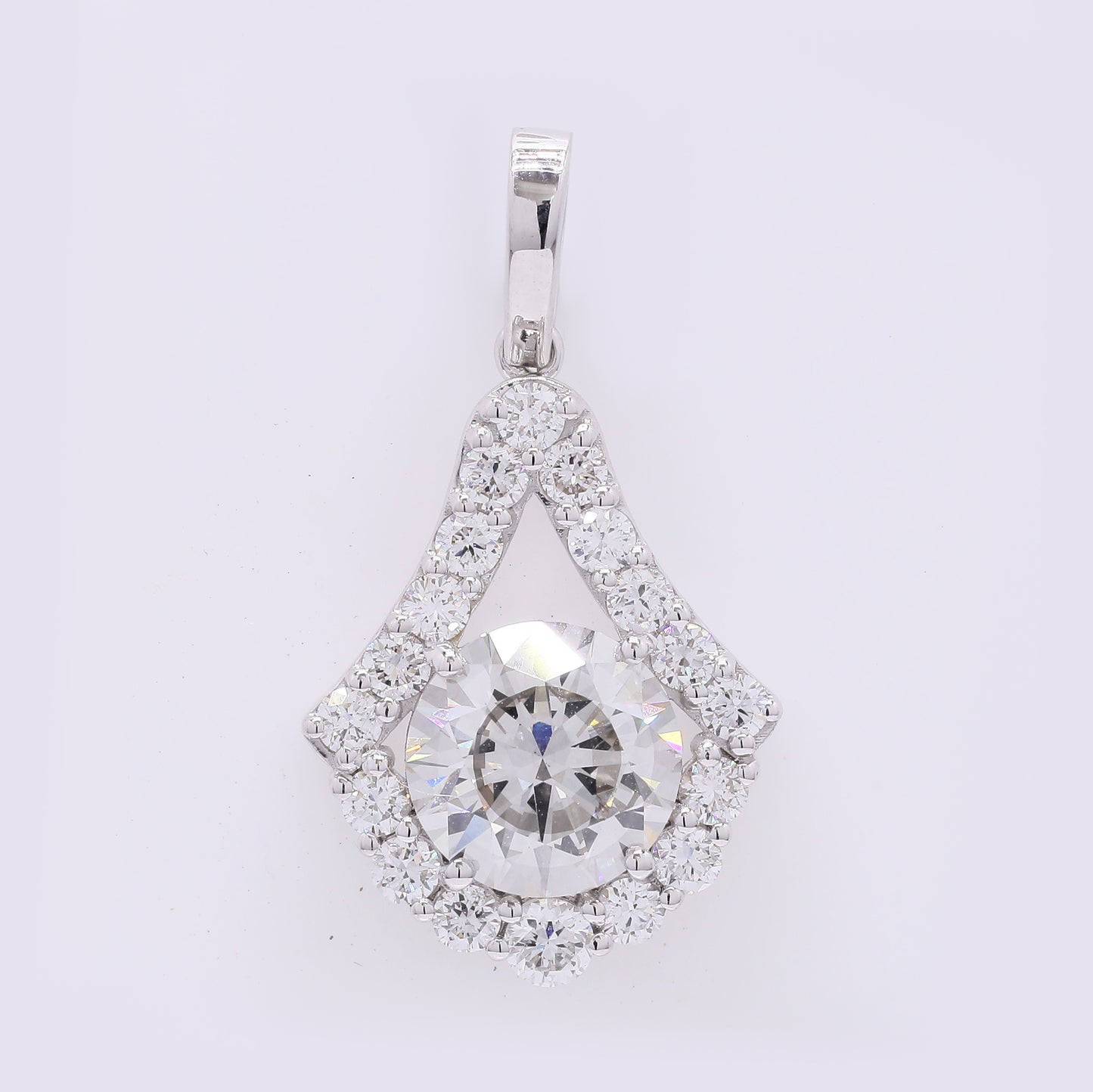 2.04 Carats Lab Grown Diamond 14K Gold Pendant