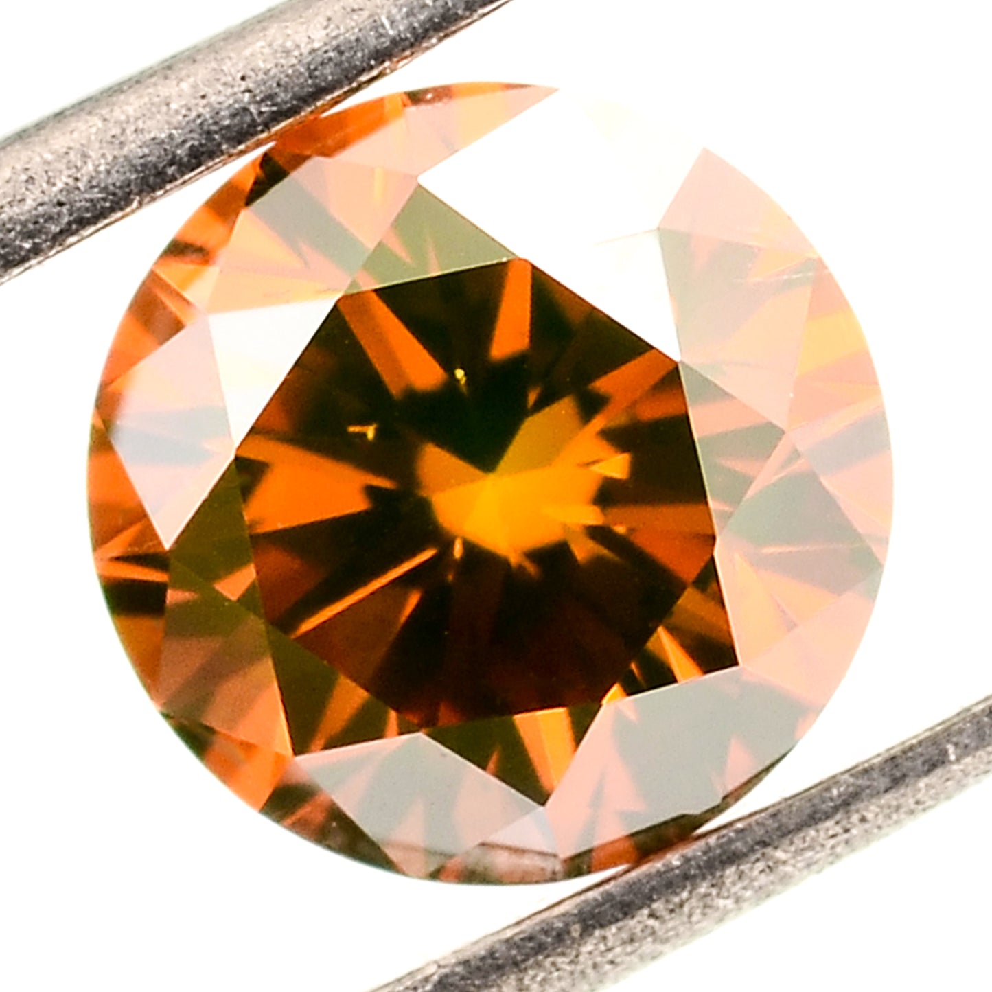 0.28 Red Diamond Round Loose Gemstone