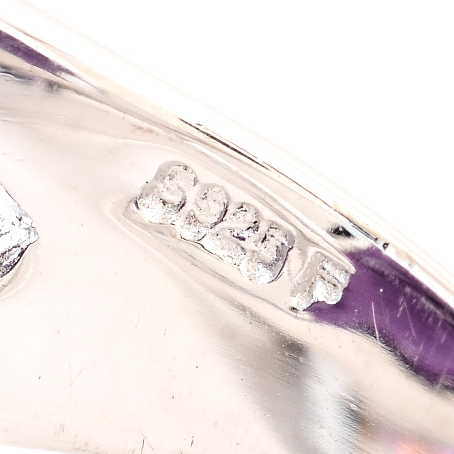 36.85 Ct Created Amethyst 925 Sterling Silver Ring