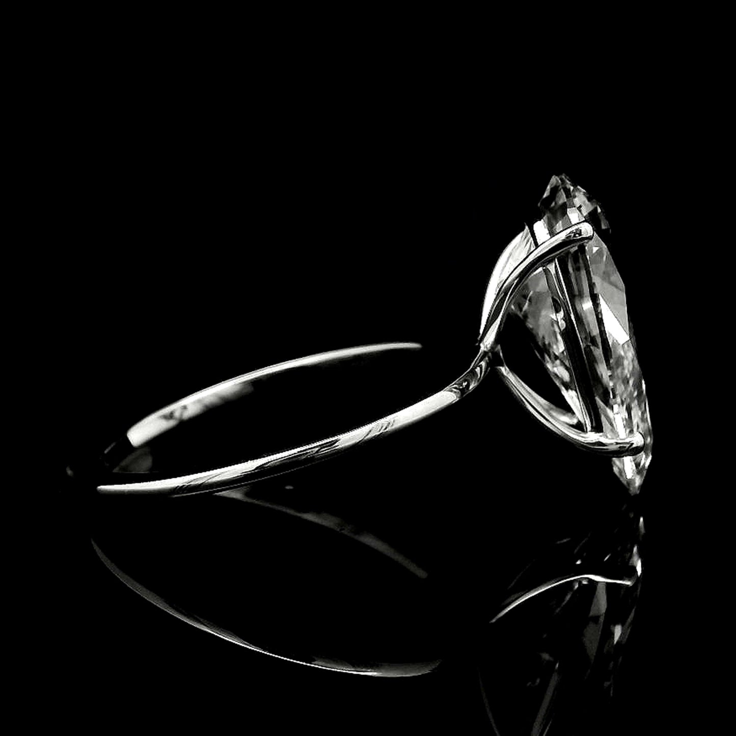 4.21 Carats Lab Grown Diamond 14K Gold Ring