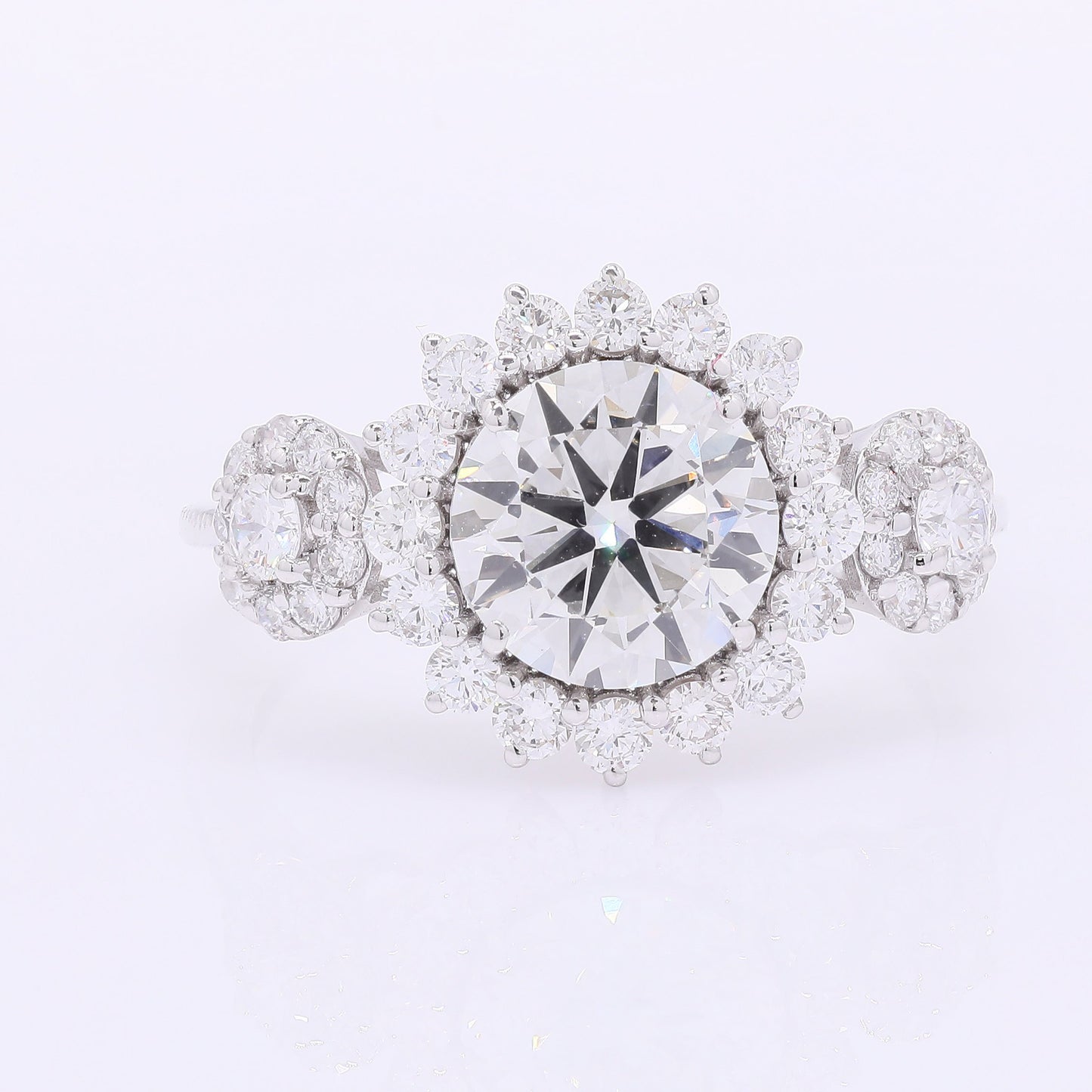 2.87 Carats Lab Grown Diamond 14K Gold Ring