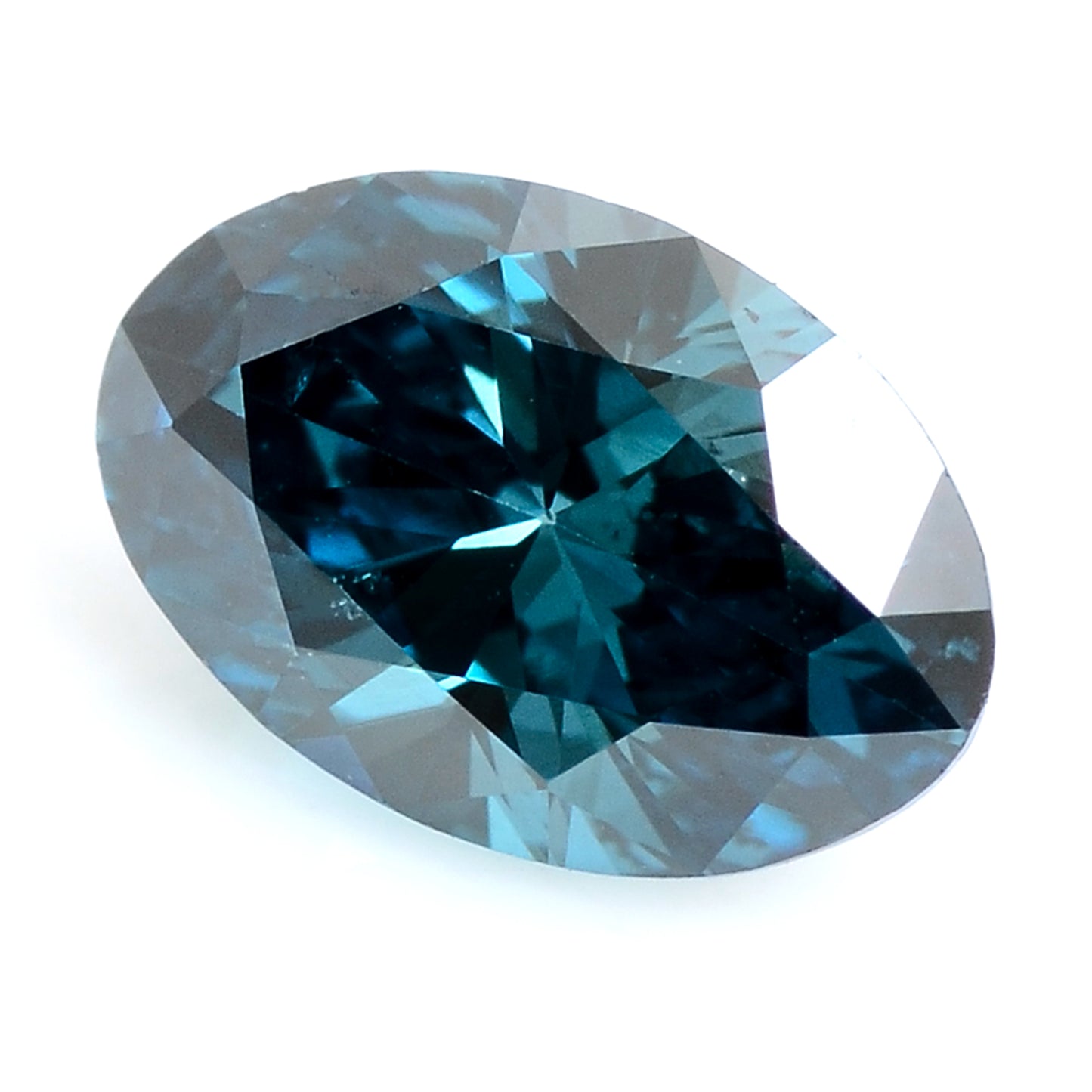 0.31 Carat Blue Diamond Oval Loose Gemstone