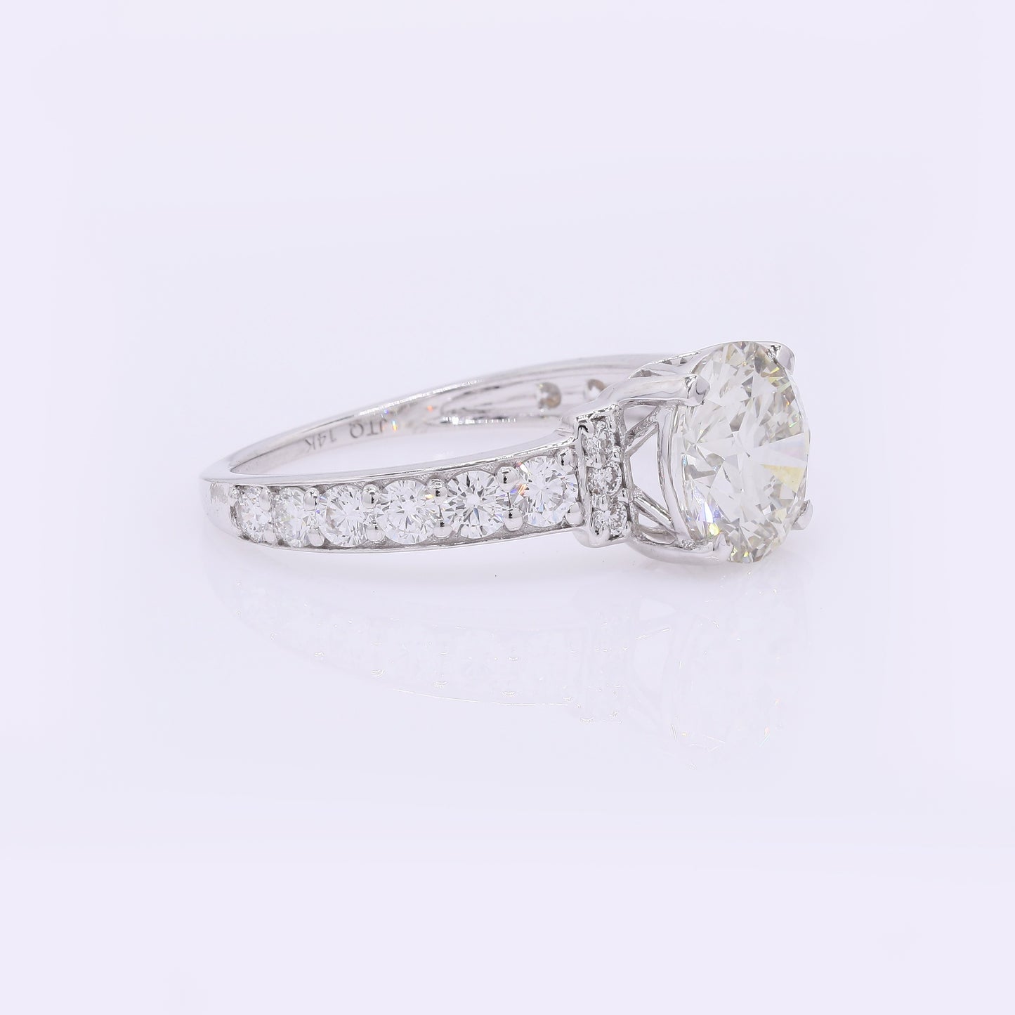 3.12 Carats Lab Grown Diamond 14K Gold Ring