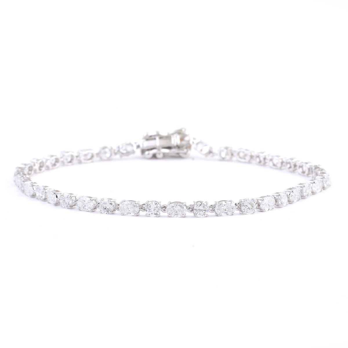 4.59 Carats Lab Grown Diamond 14K Gold Bracelet