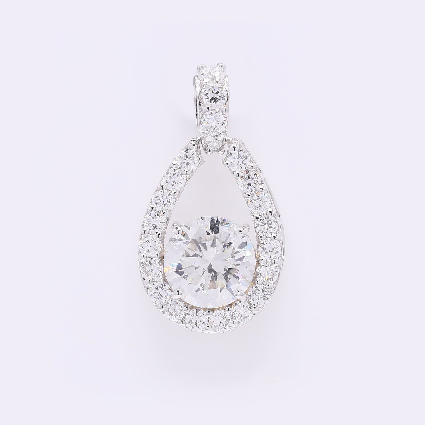 2.16 Carats Lab Grown Diamond 14K Gold Pendant