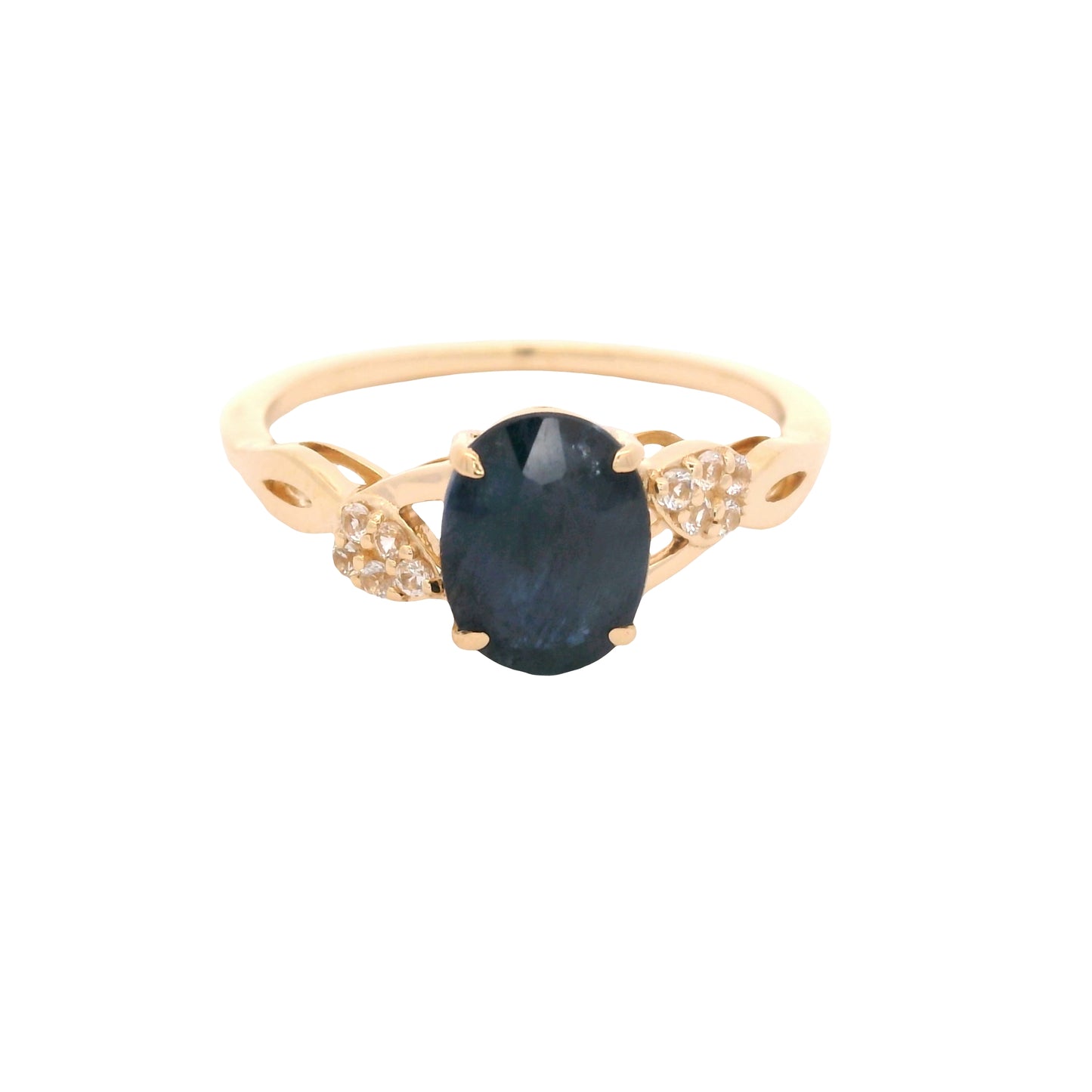 1.88 Ct Oval Sapphire 14K Gold Ring