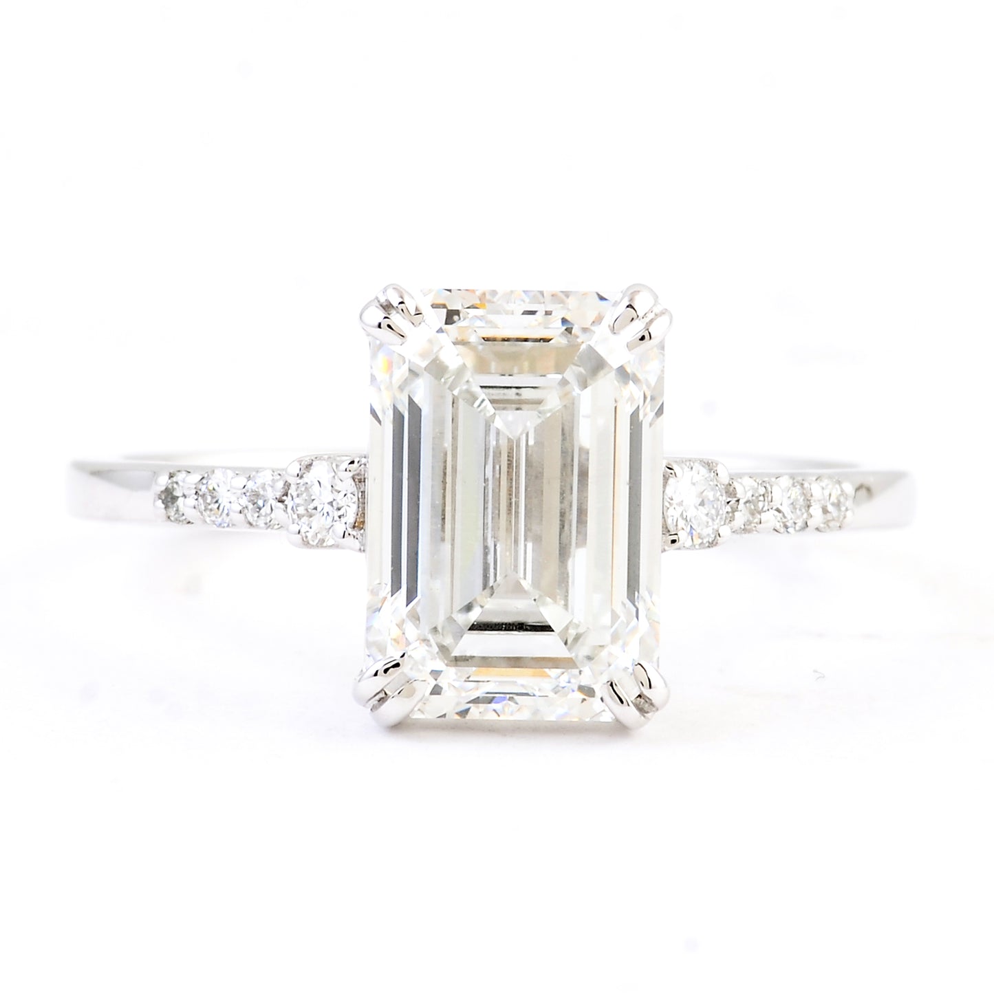 3.07 Carats Lab Grown Diamond 14K Gold Ring