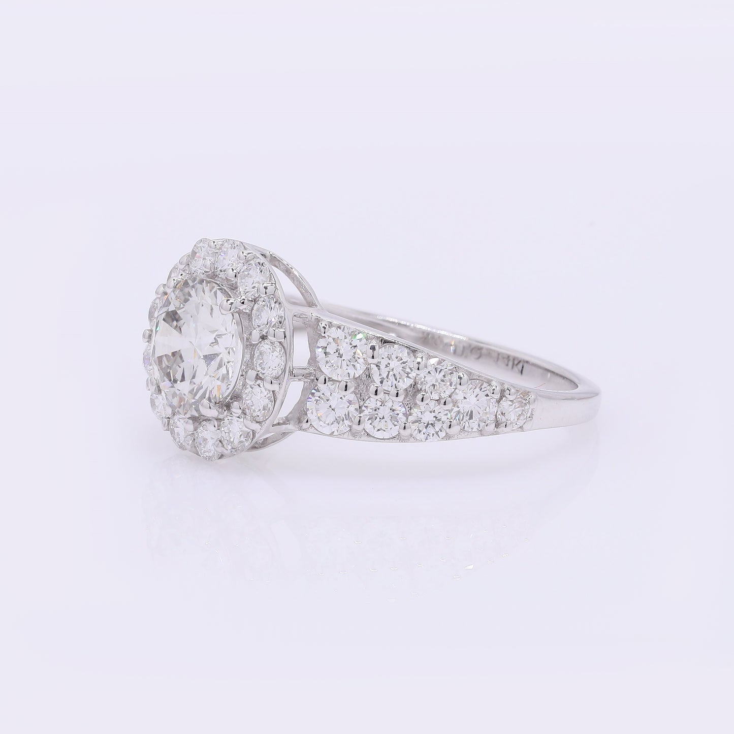 2.14 Carats Lab Grown Diamond 14K Gold Ring
