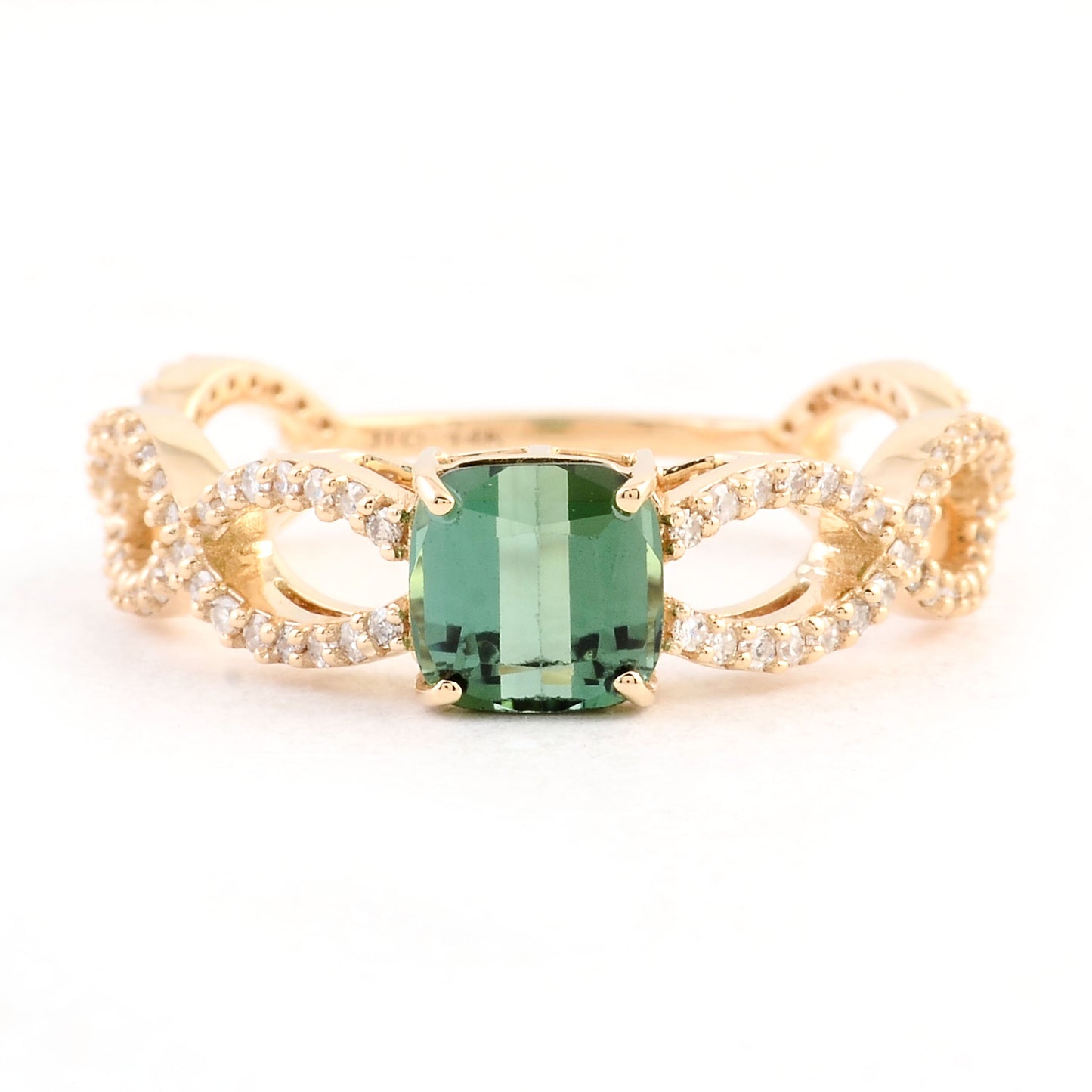 1.35 Carats Natural Tourmalines 14K Gold Ring