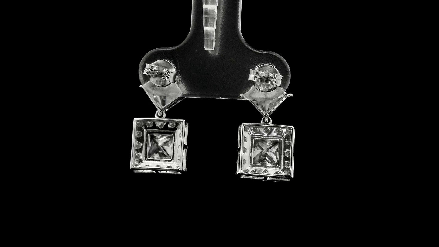 4.82 Carats Lab Grown Diamond 14K Gold Earrings