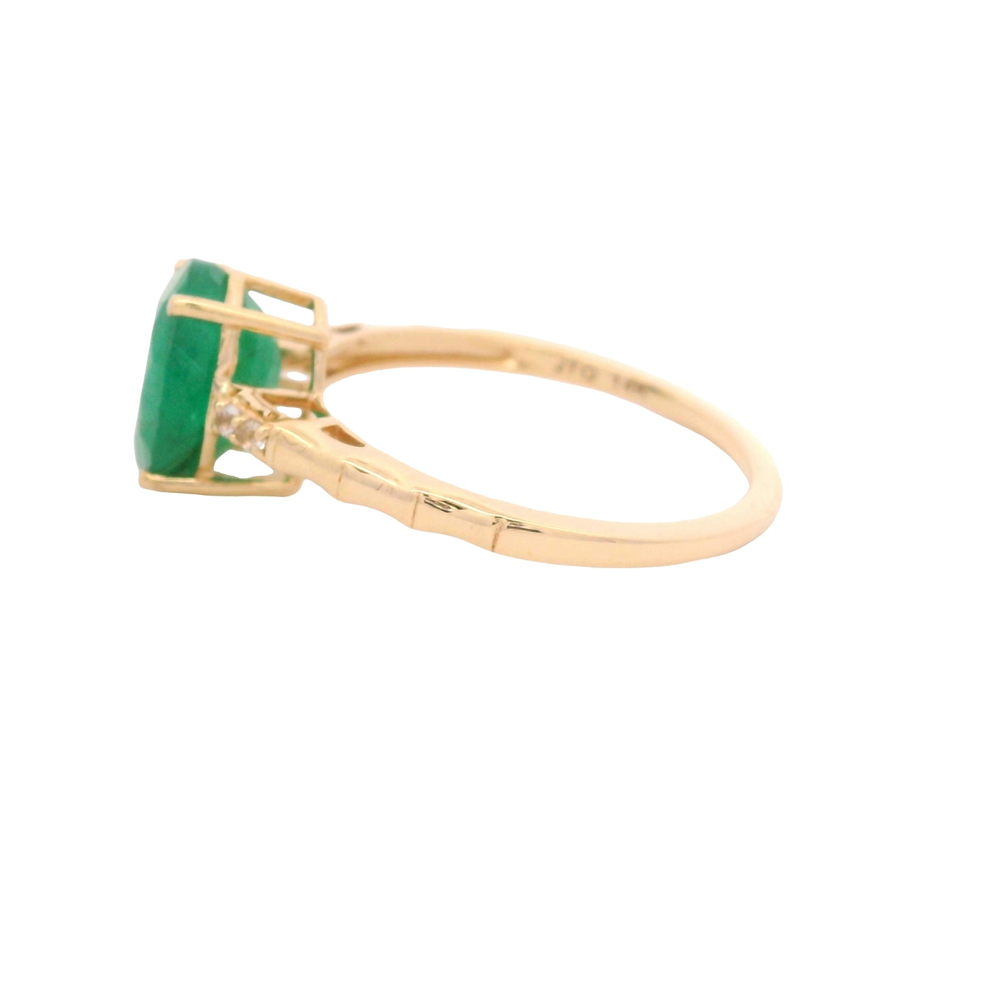 2.22 Ct Oval Emerald 14K Gold Ring