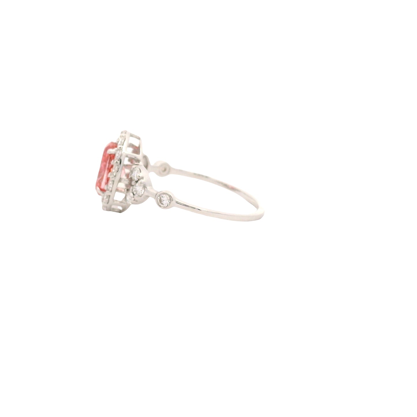 1.66 Carats Pink Lab Grown Diamond 14K Gold Ring