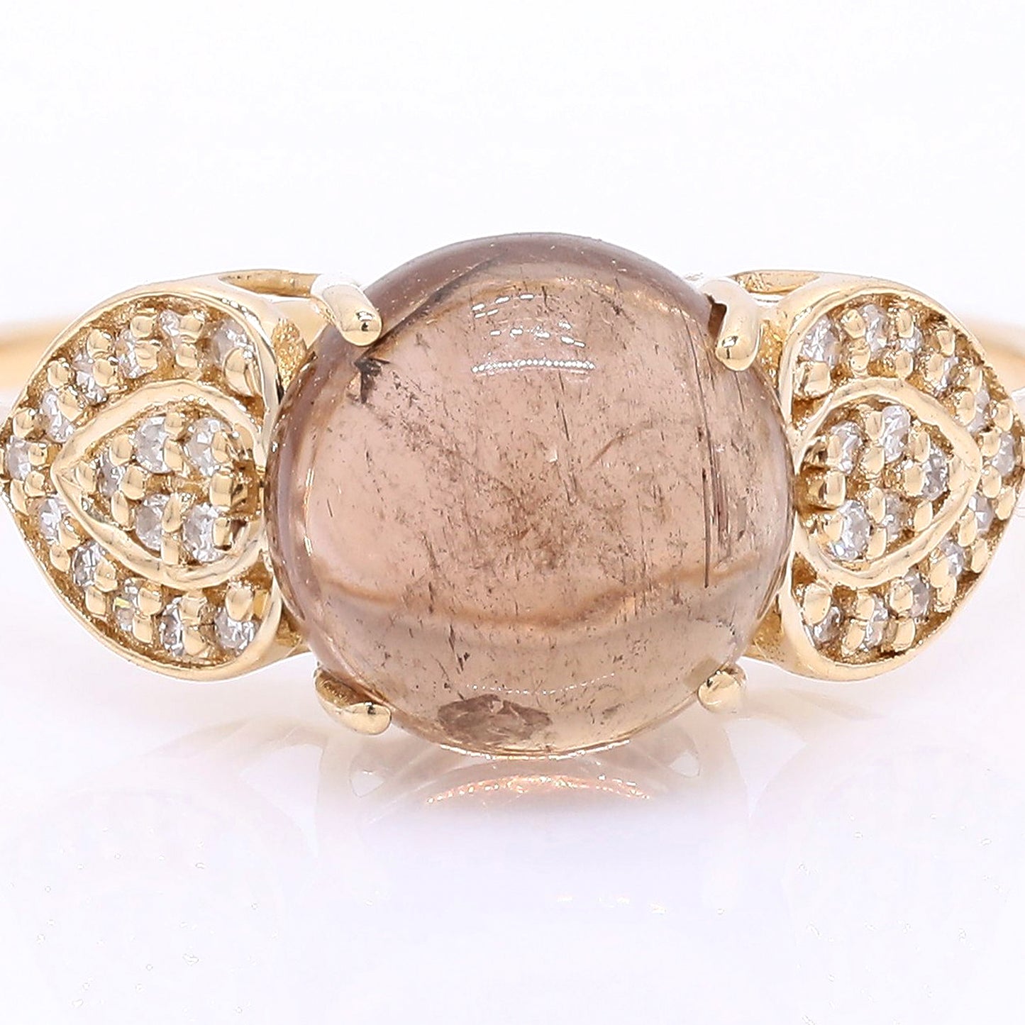 2.36 Ct Round Mixed Cut Natural Tourmaline 14K Gold Ring