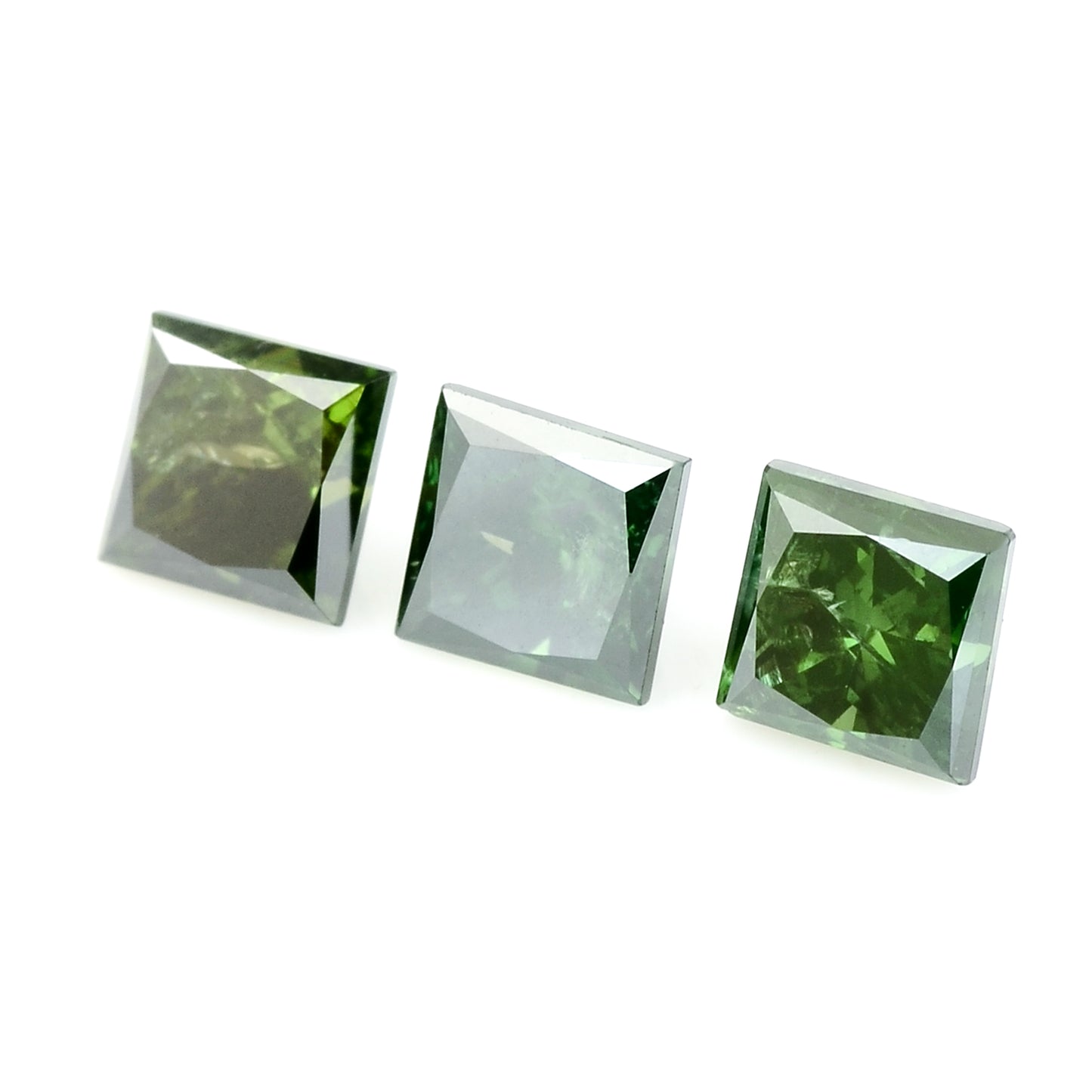 0.66 Green Diamond Sqaure Loose Gemstone