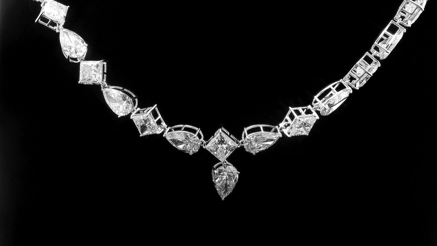 52.22 Carats Lab Grown Diamond 14K Gold Necklace