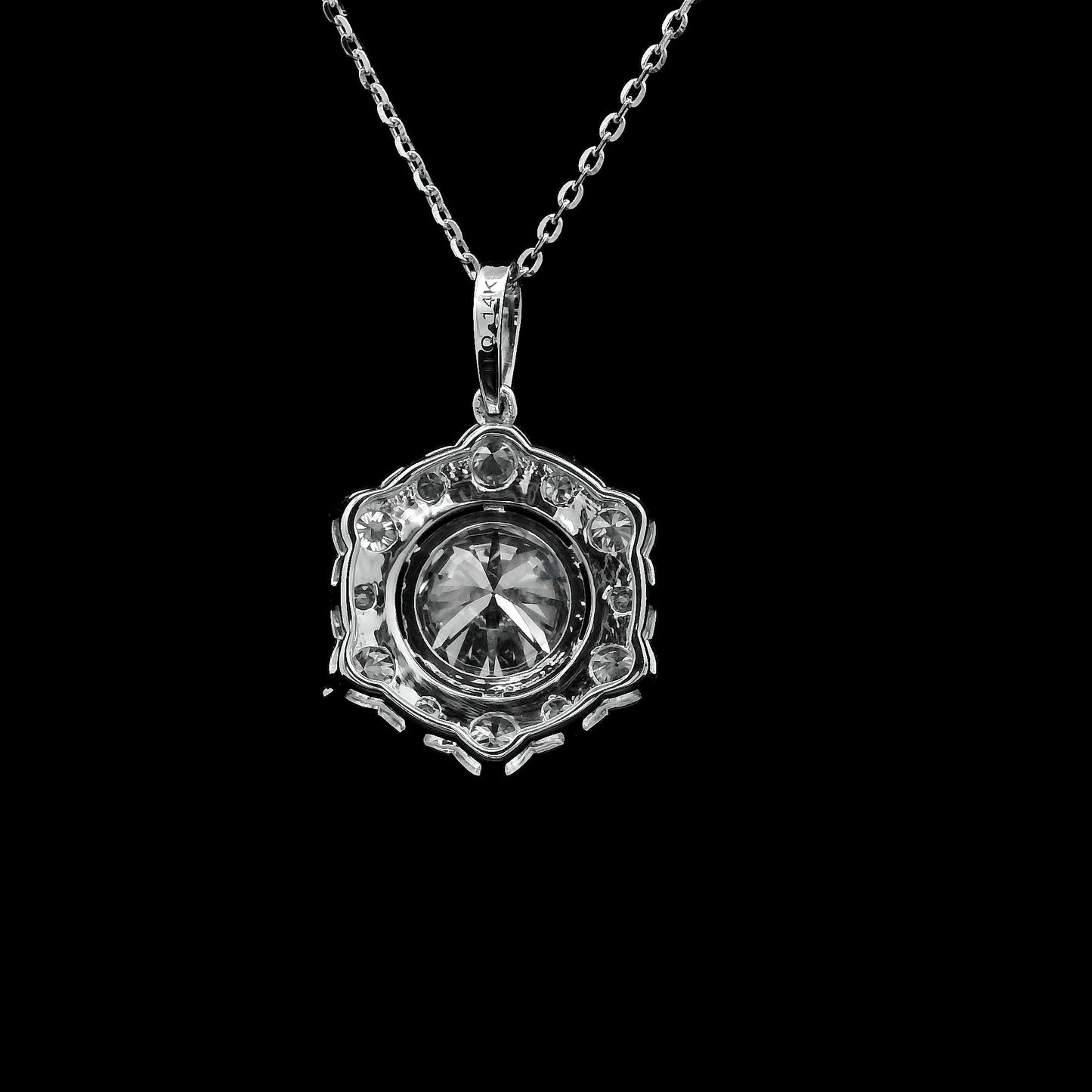 2.14 Carats Lab Grown Diamond 14K Gold Pendant