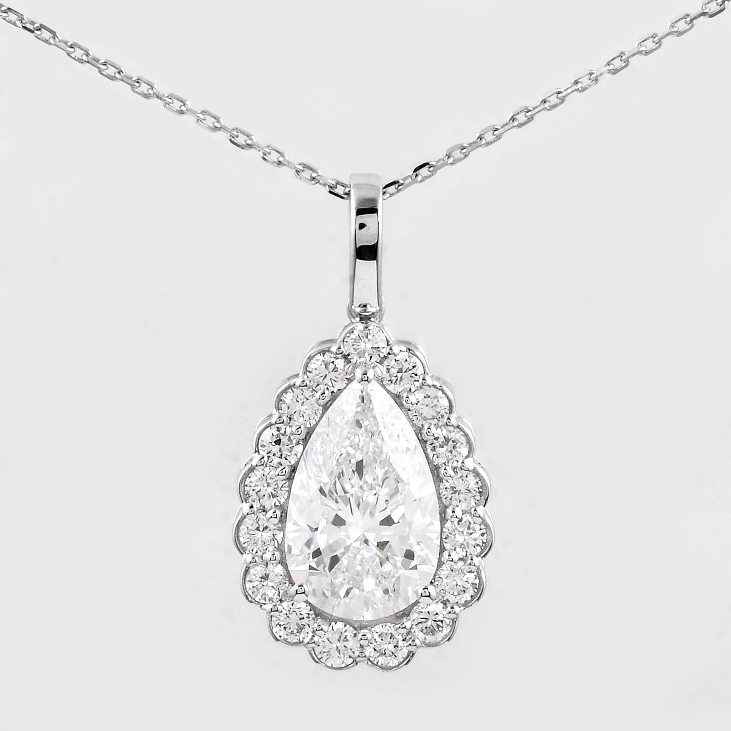 2.49 Carats Lab Grown Diamond 14K Gold Pendant