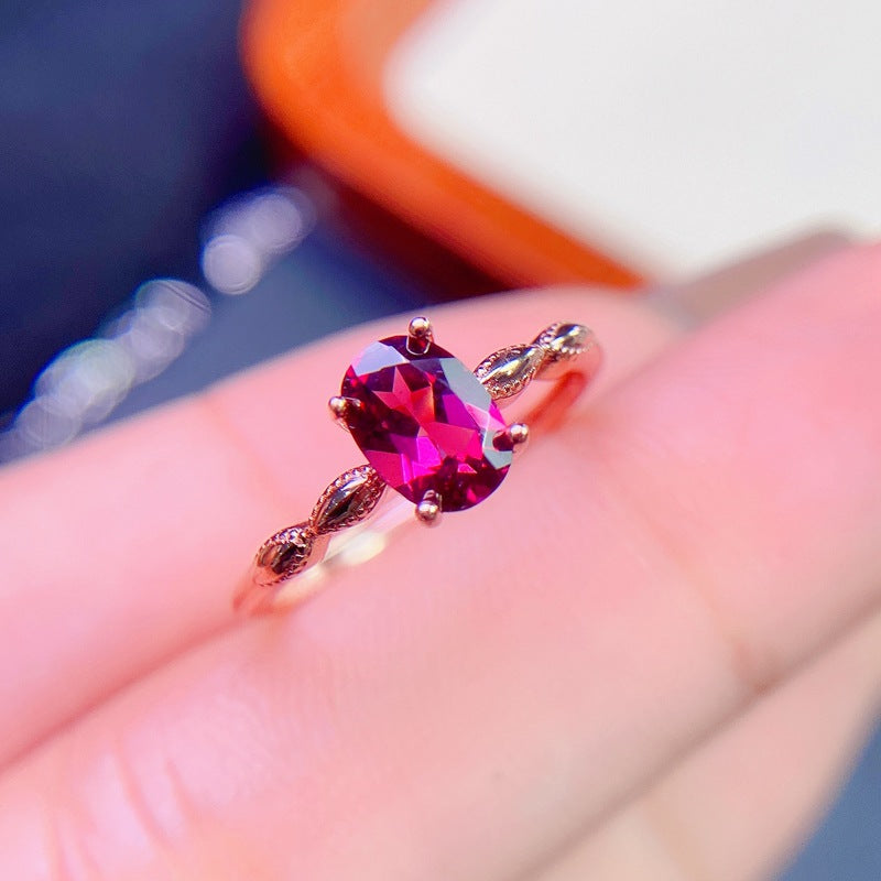 Garnet 925 Sterling Silver Ring