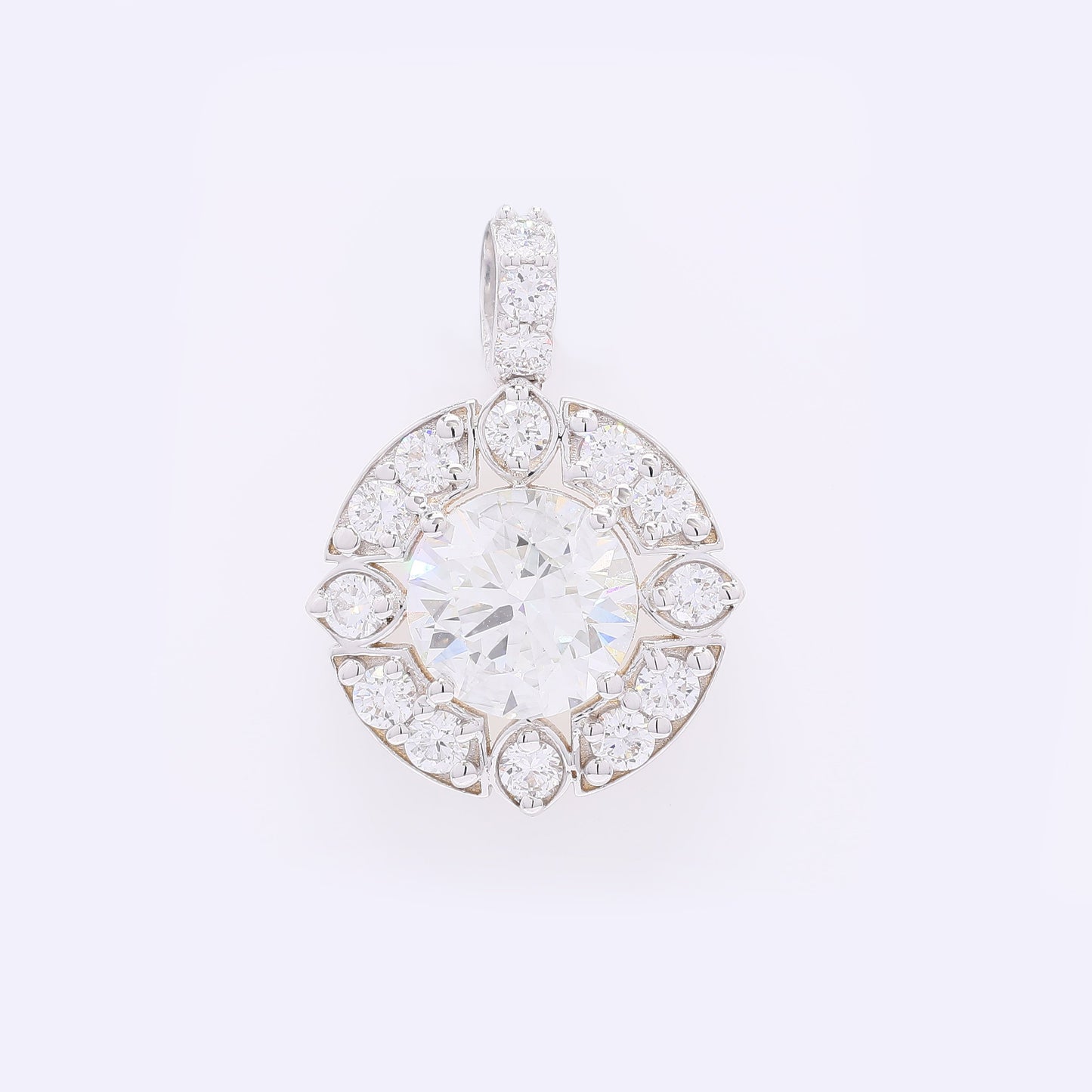2.08 Carats Lab Grown Diamond 14K Gold Pendant