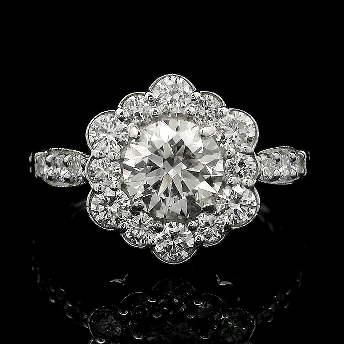 2.17 Carats Lab Grown Diamond 14K Gold Ring