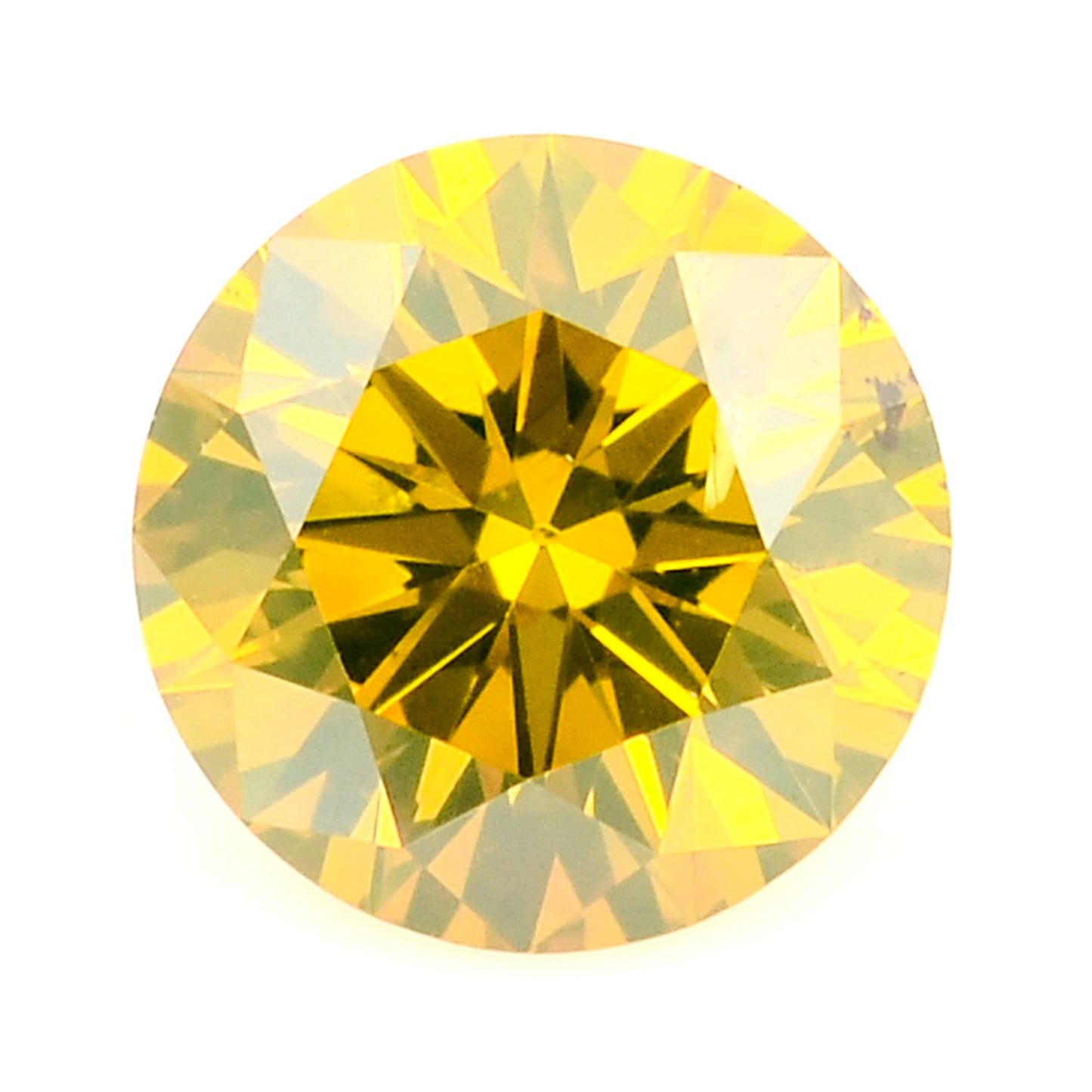0.28 Yellow Diamond Round Loose Gemstone