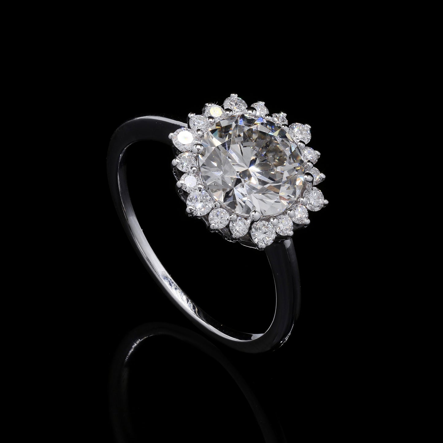 2.31 Carats Lab Grown Diamond 14K Gold Ring