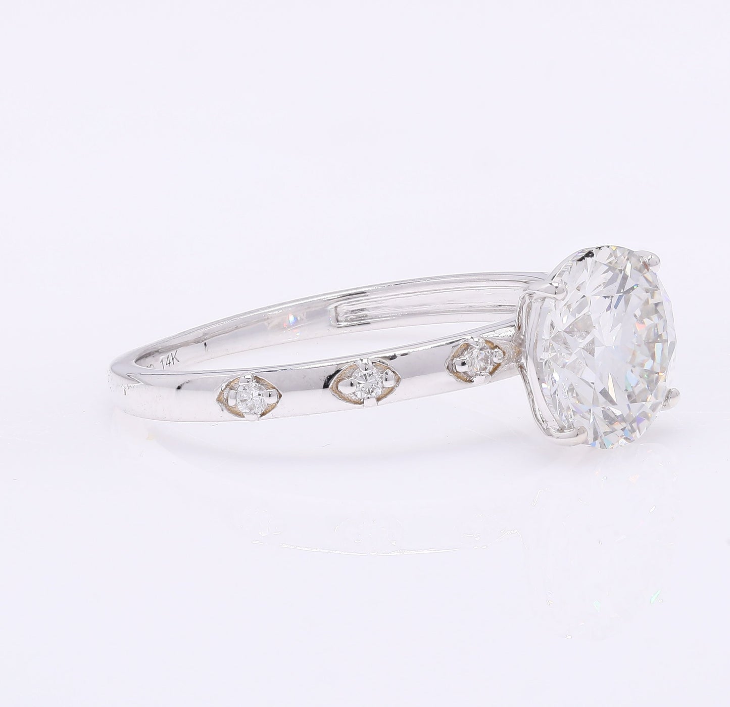 2.24 Carats Lab Grown Diamond 14K Gold Ring