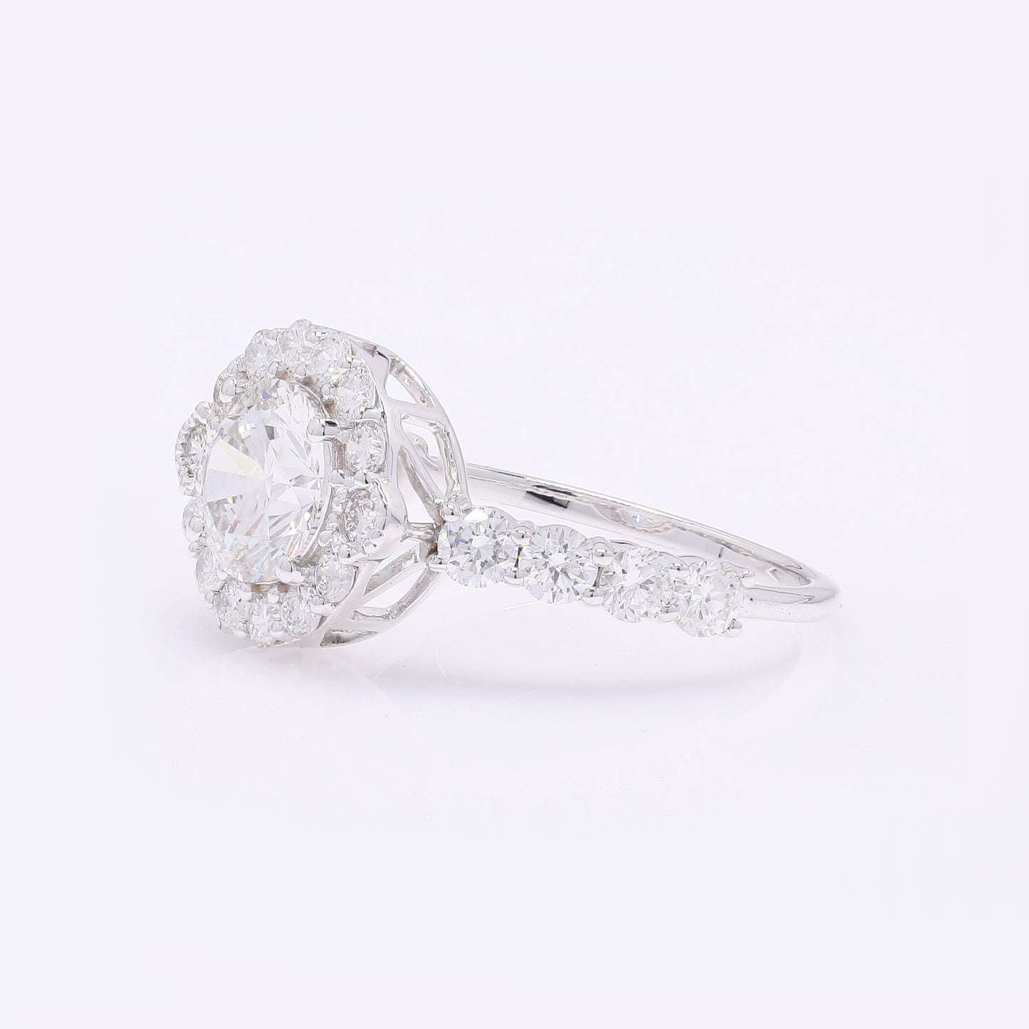 2.03 Carats Lab Grown Diamond 14K Gold Ring