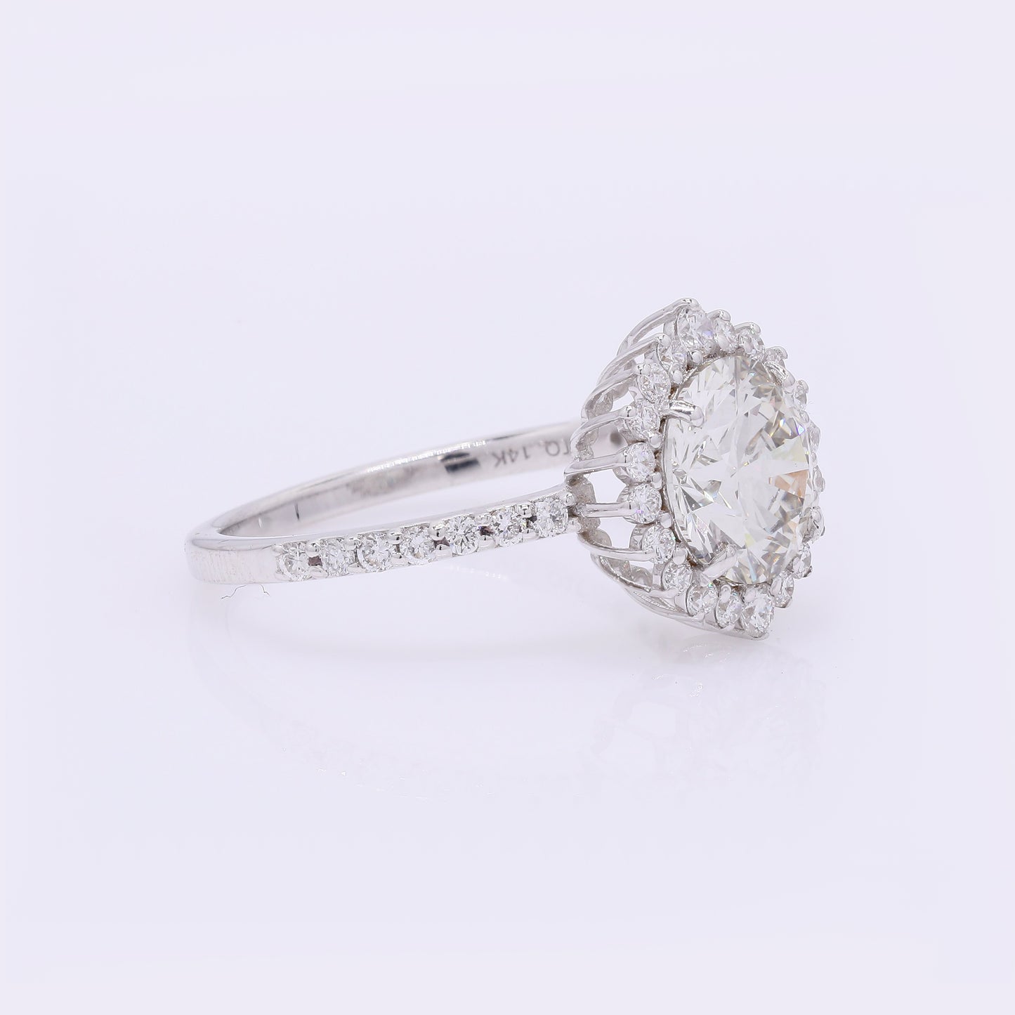 2.48 Carats Lab Grown Diamond 14K Gold Ring