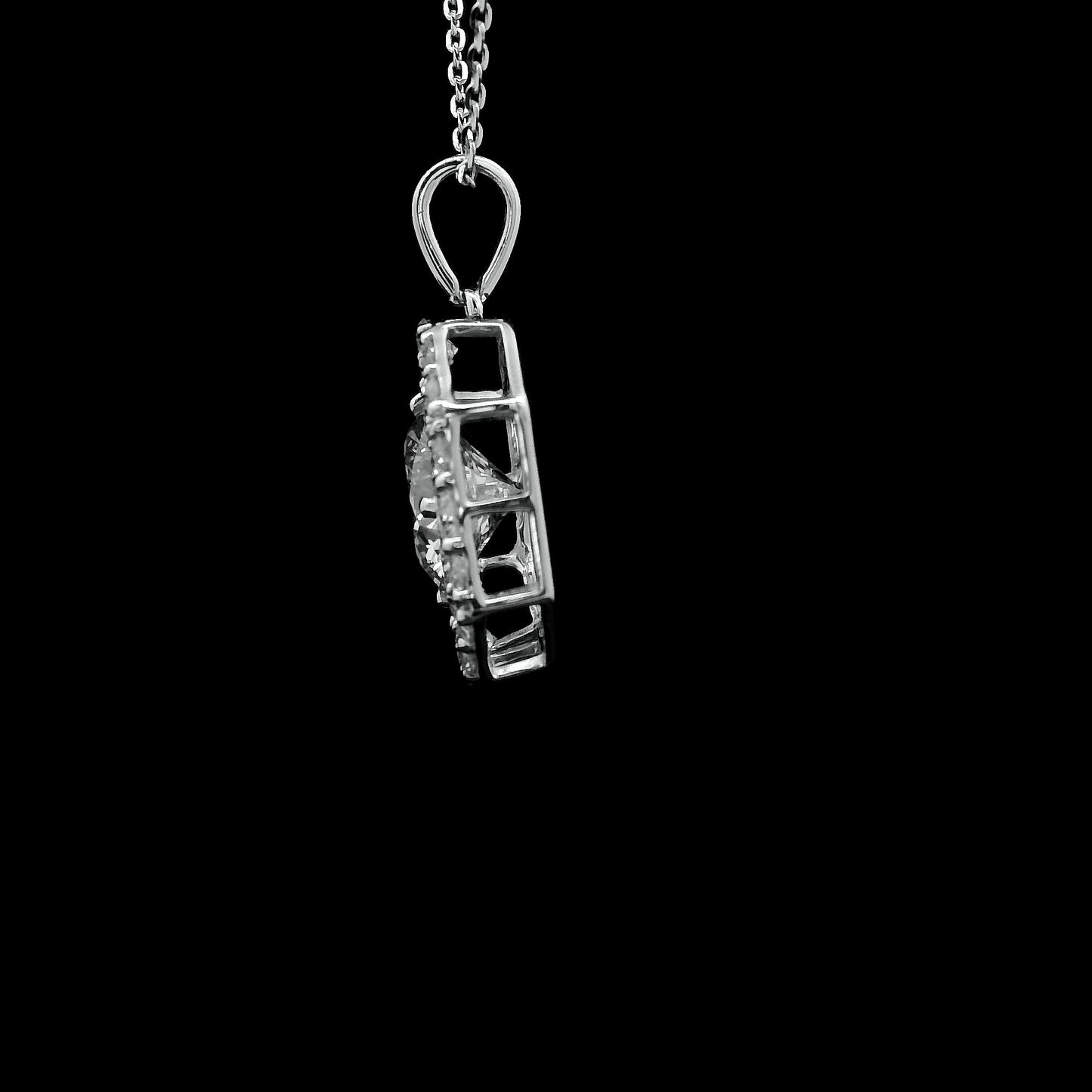 2.54 Carats Lab Grown Diamond 14K Gold Pendant