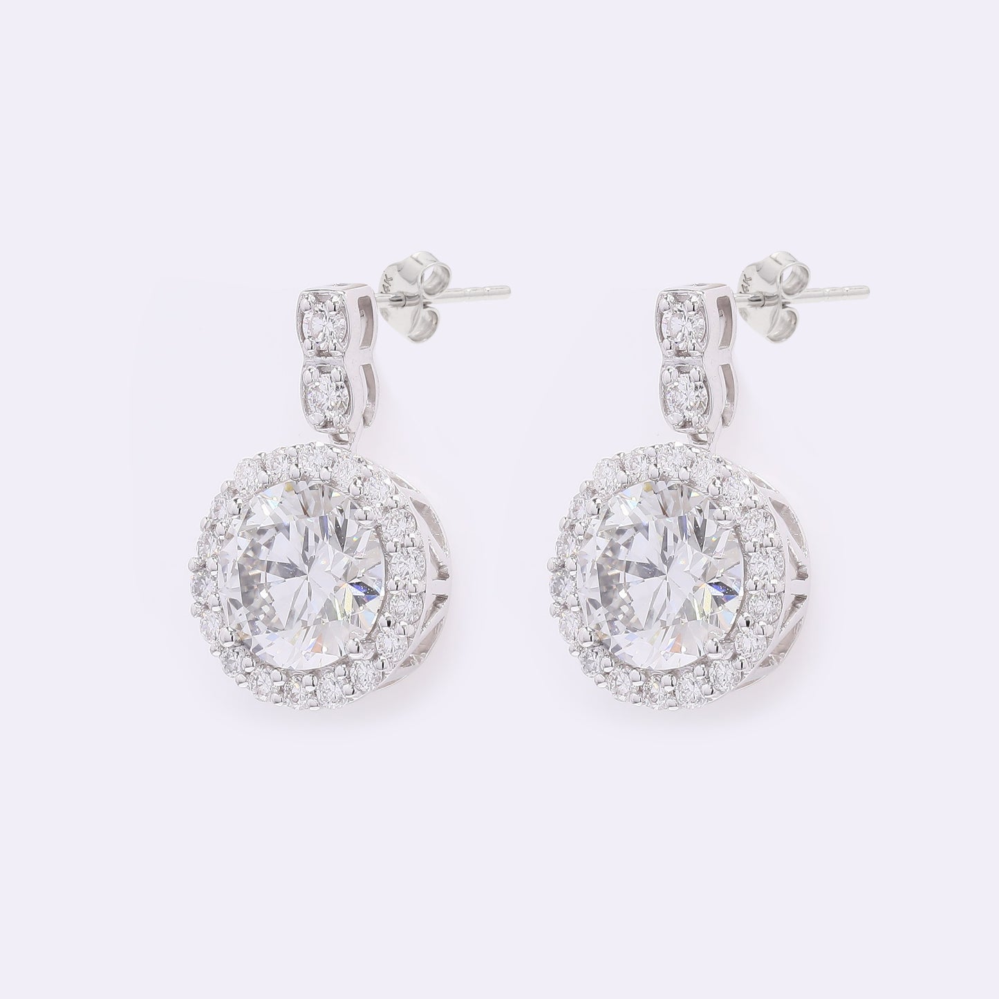 3.59 Carats Lab Grown Diamond 14K Gold Earrings