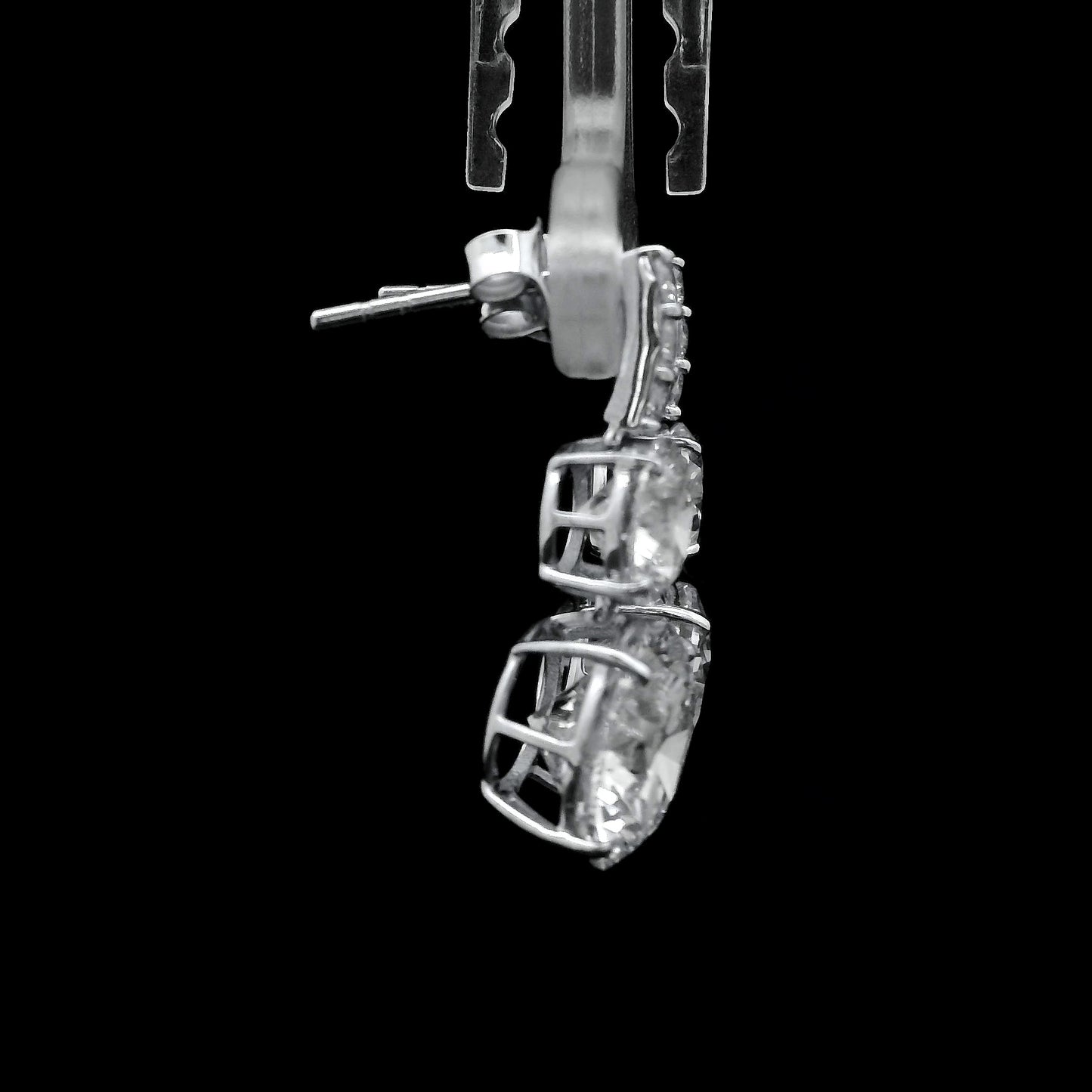 8.43 Ct Round Lab Grown Diamond 14K Gold Earrings