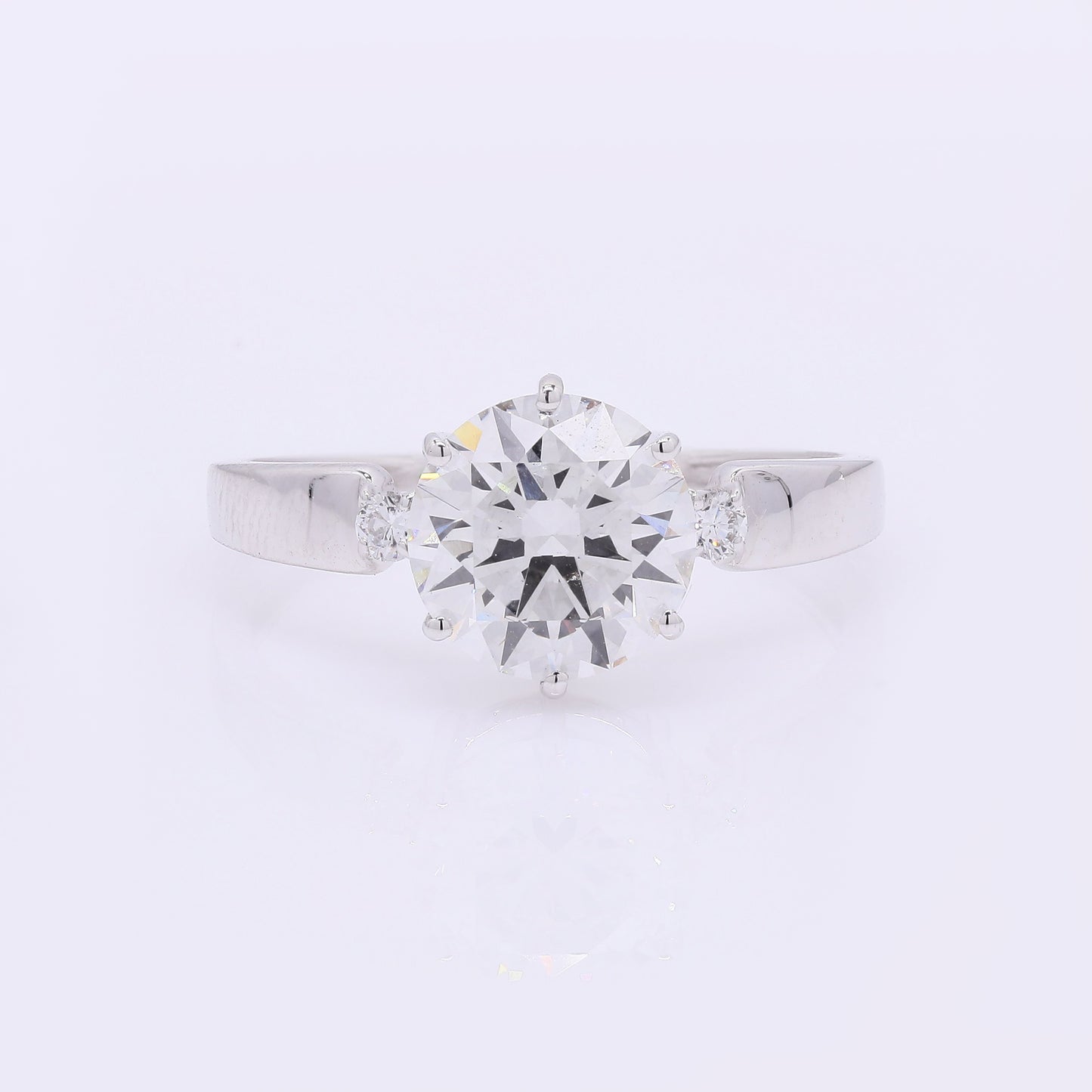 2.10 Carats Lab Grown Diamond 14K Gold Ring