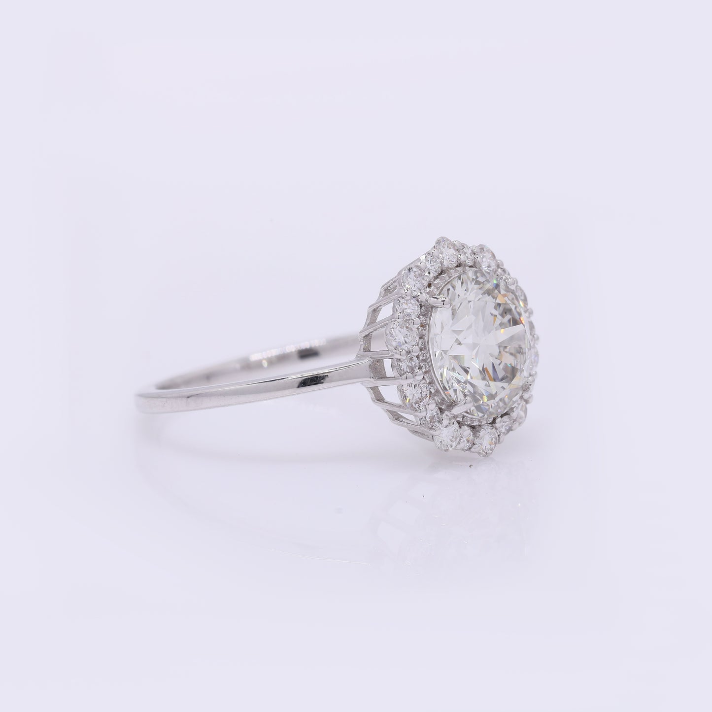 2.45 Carats Lab Grown Diamond 14K Gold Ring