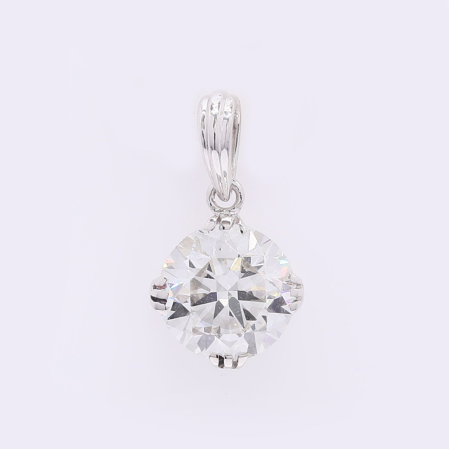 2.00 Carats Lab Grown Diamond 14K Gold Pendant