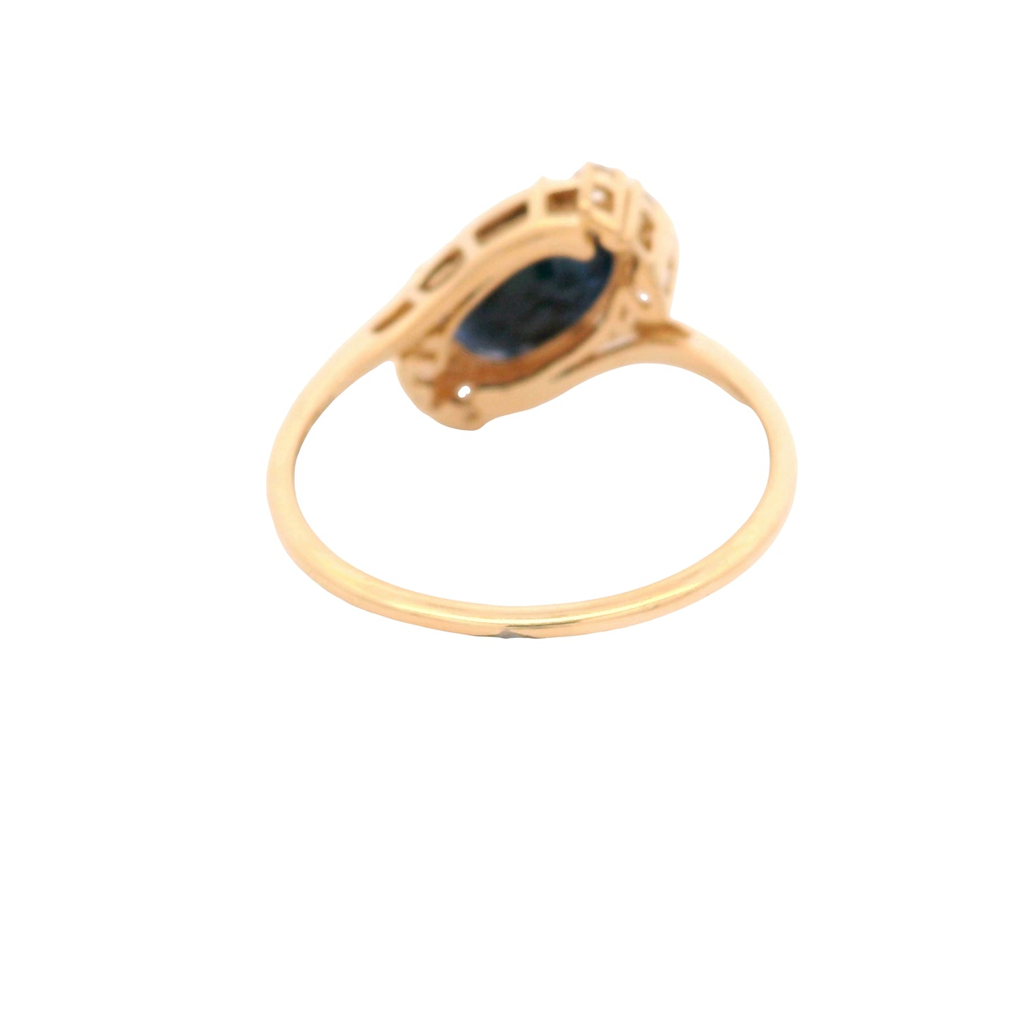 2.05 Ct Oval Sapphire 14K Gold Ring