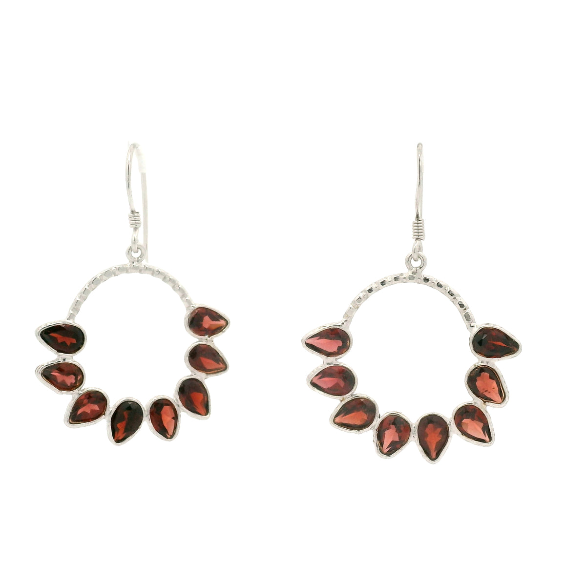 8.45 Ct Garnet 925 Sterling Silver Earrings