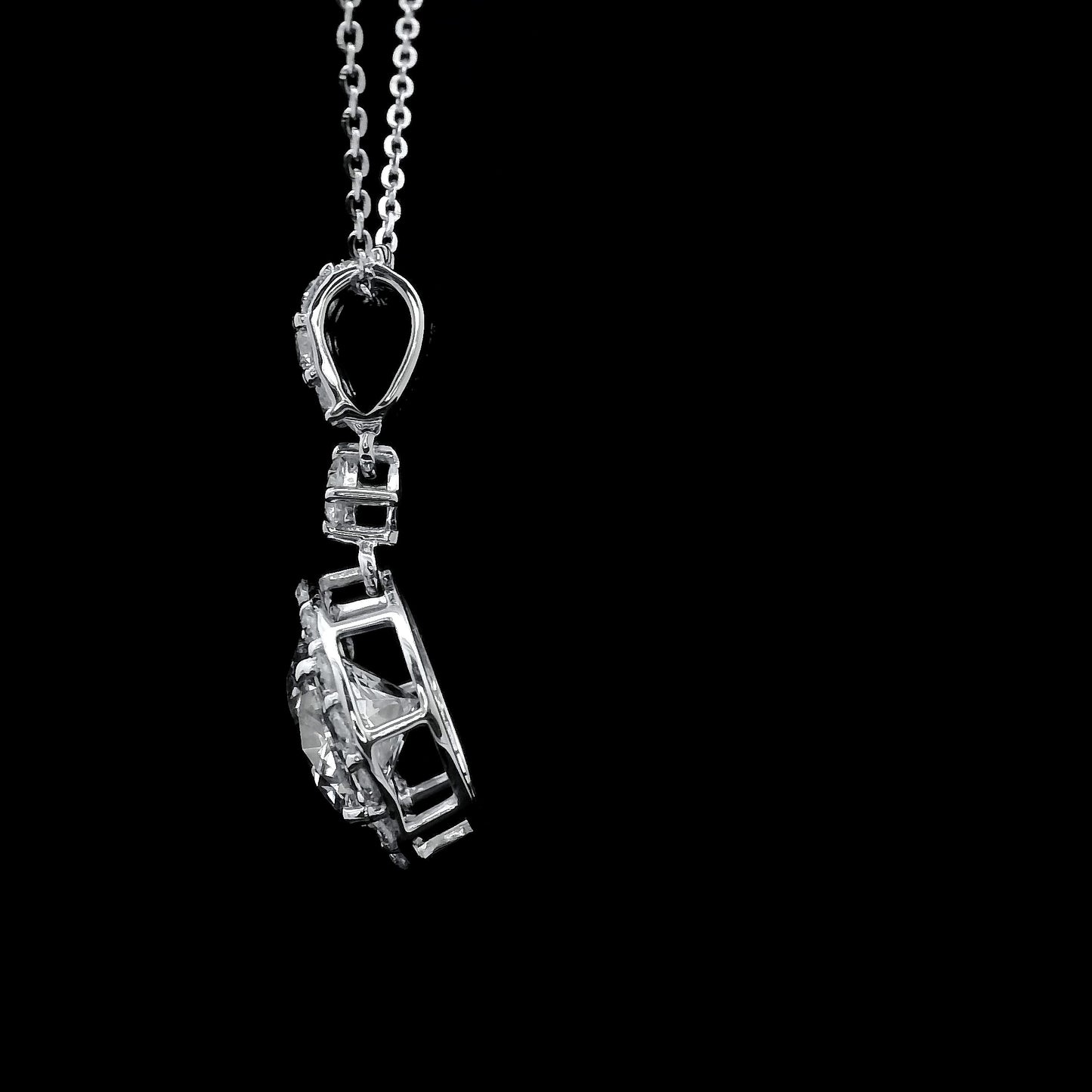 2.42 Carats Lab Grown Diamond 14K Gold Pendant