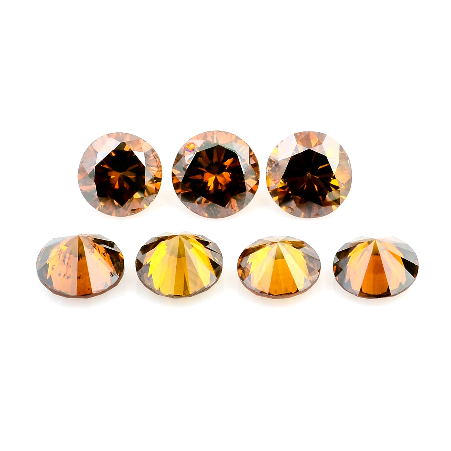 0.81 Red Diamond Round Loose Gemstone