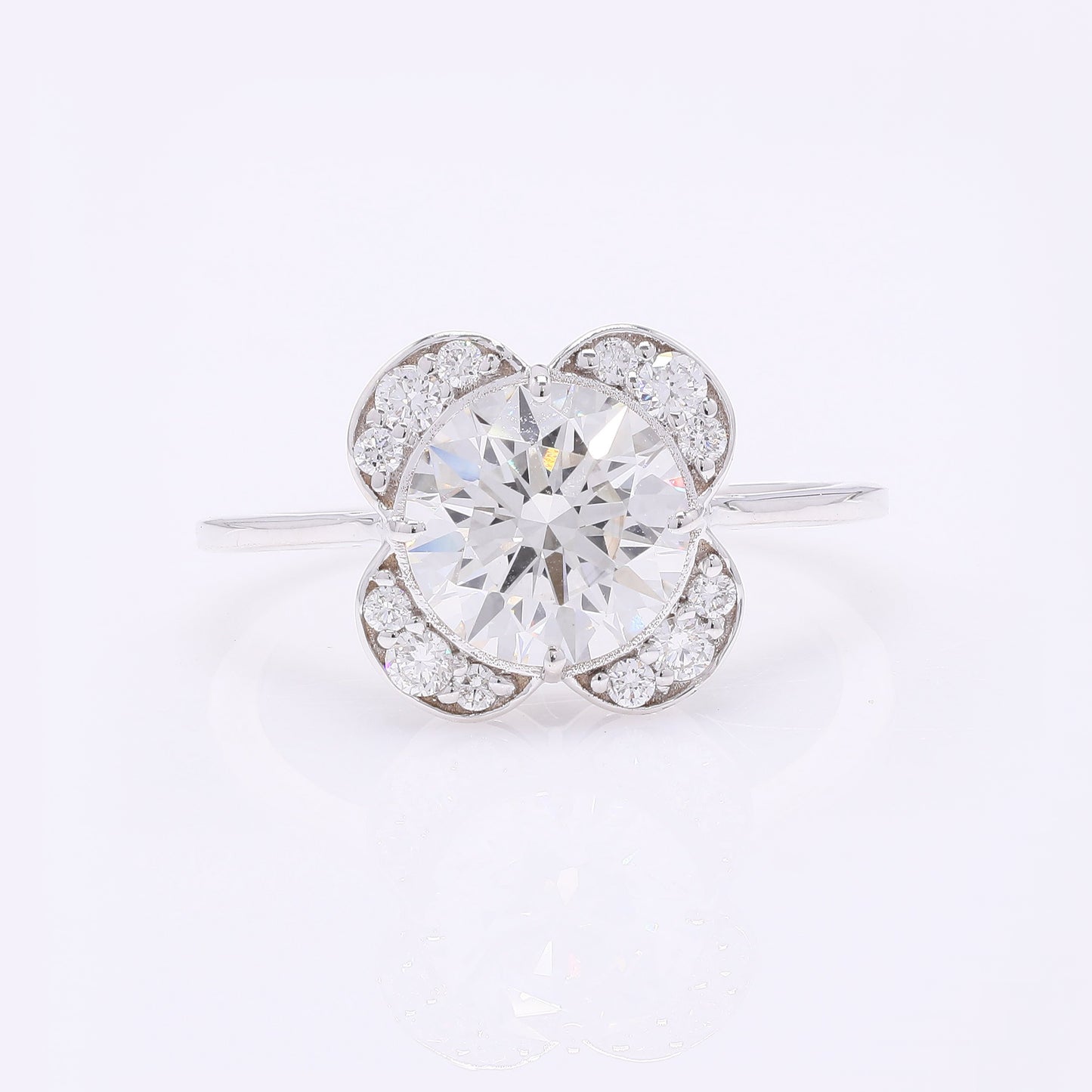 2.31 Carats Lab Grown Diamond 14K Gold Ring