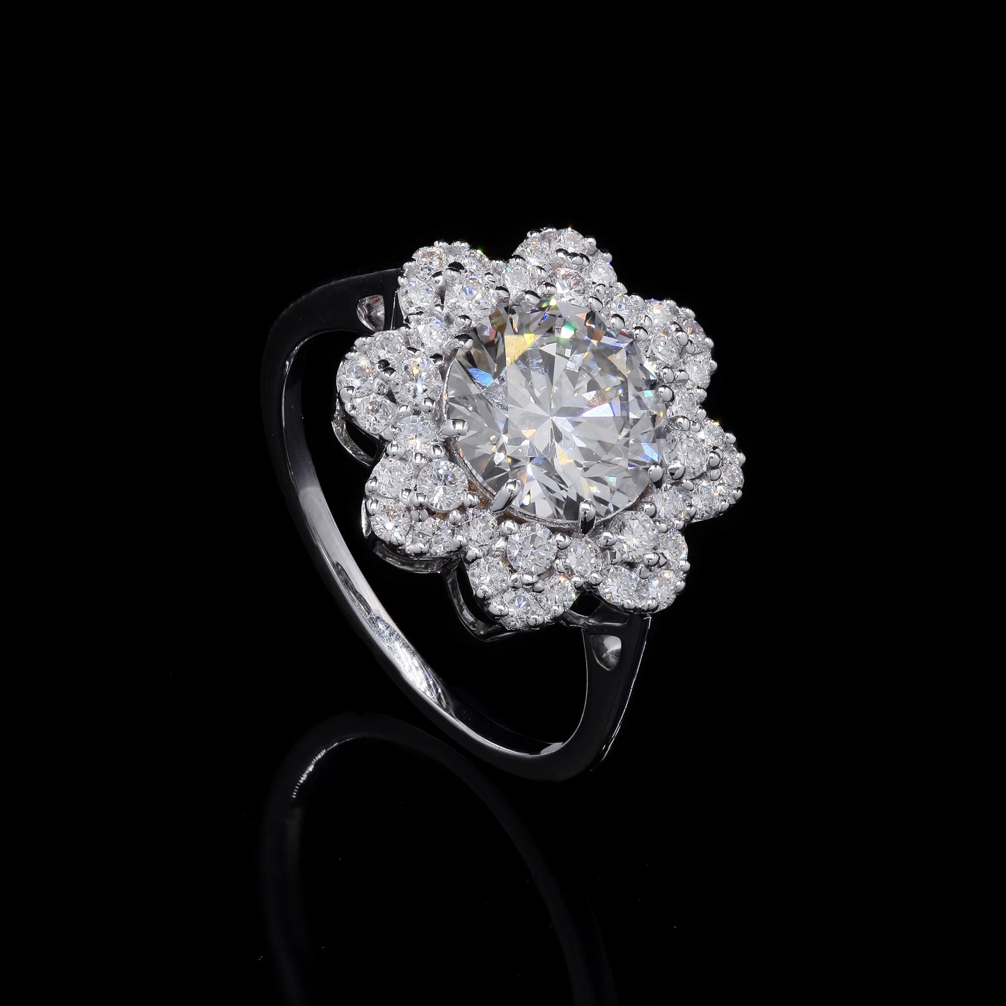 2.73 Carats Lab Grown Diamond 14K Gold Ring