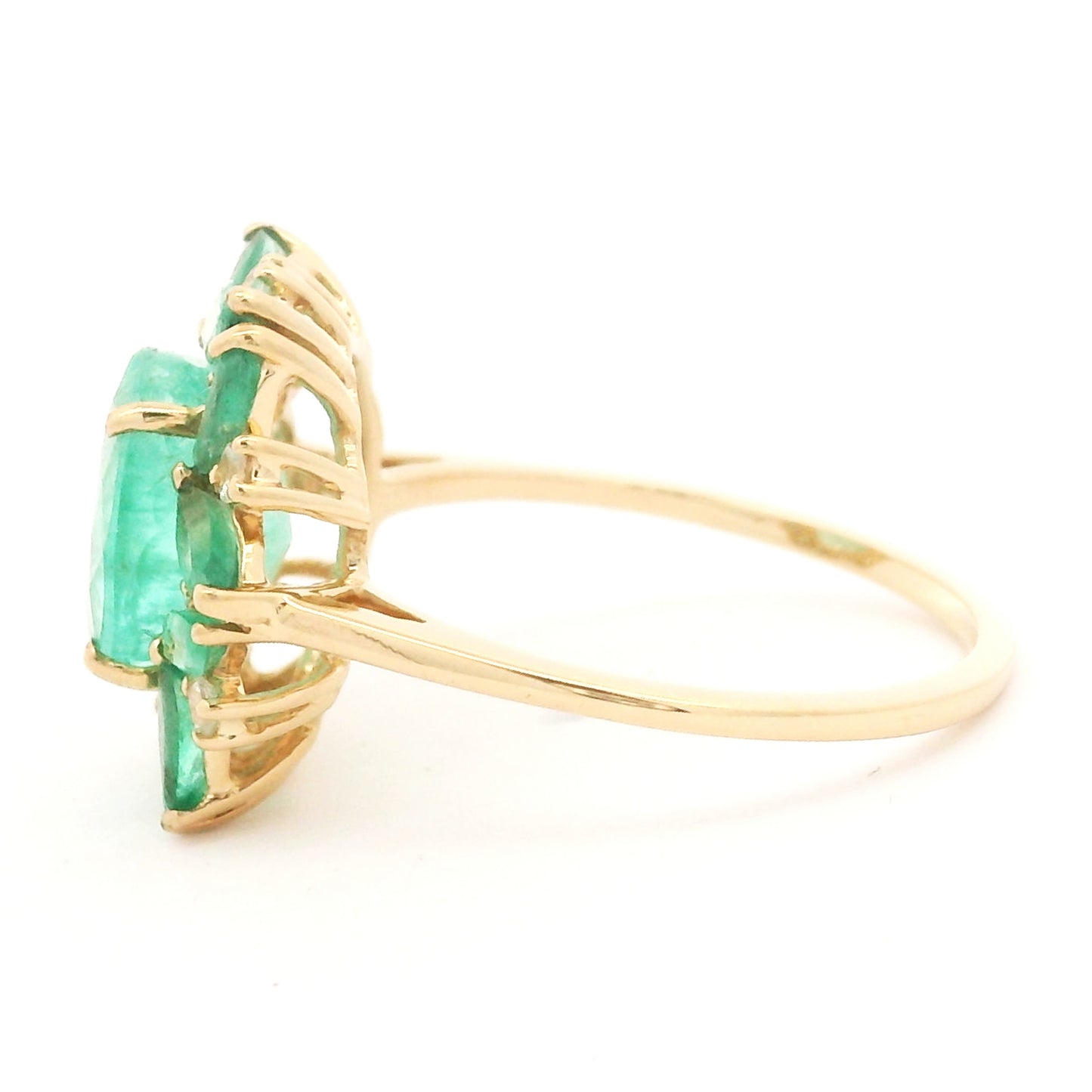 3.35 Ct Oval Emerald 14K Gold Ring