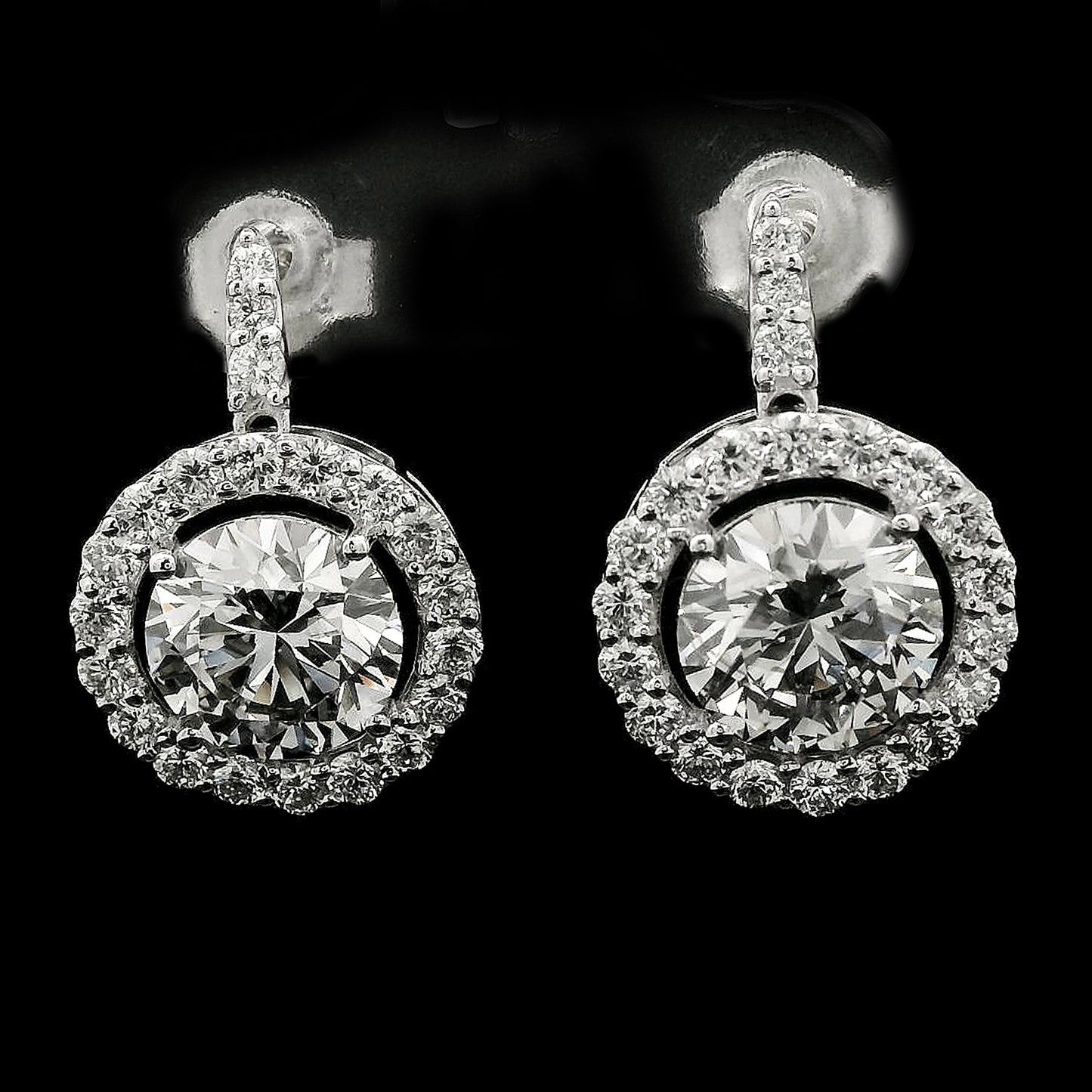 5.14 Carats Lab Grown Diamond 14K Gold Earrings