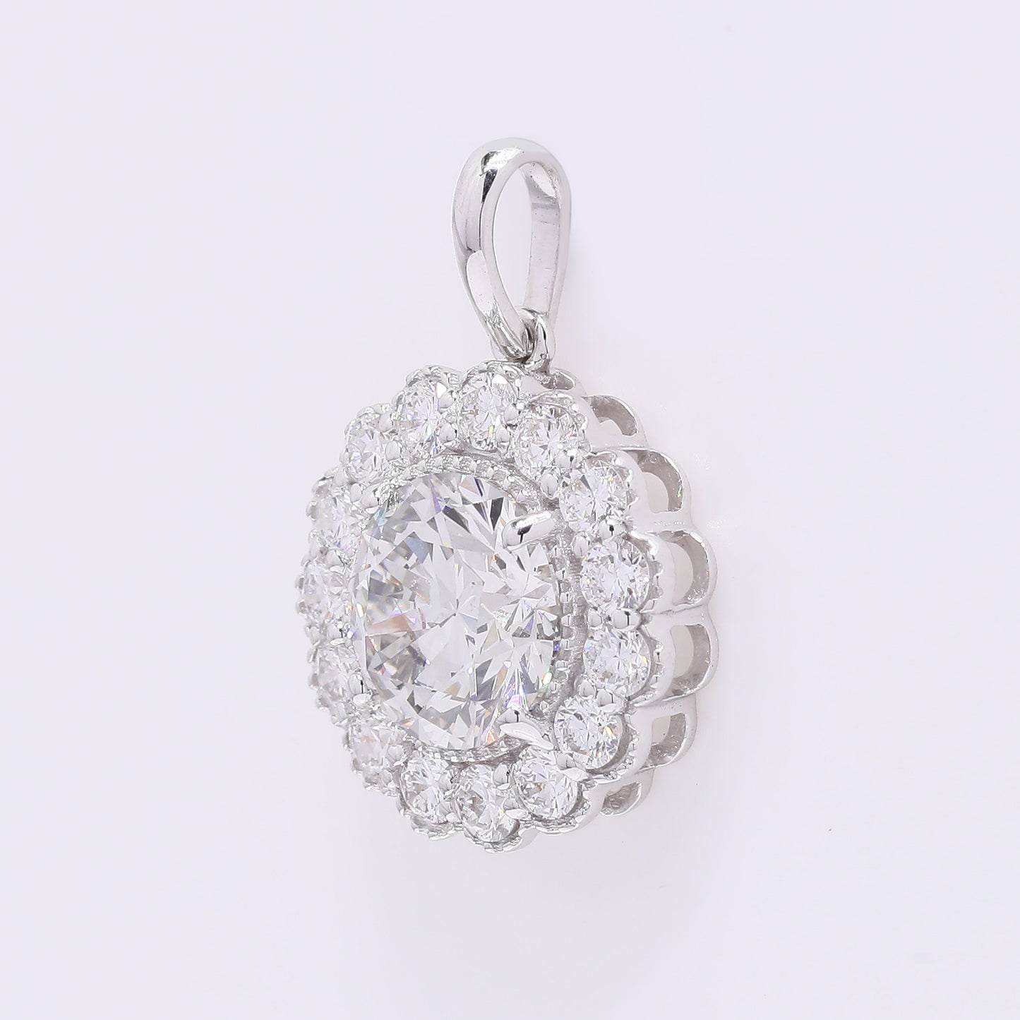 2.03 Carats Lab Grown Diamond 14K Gold Pendant