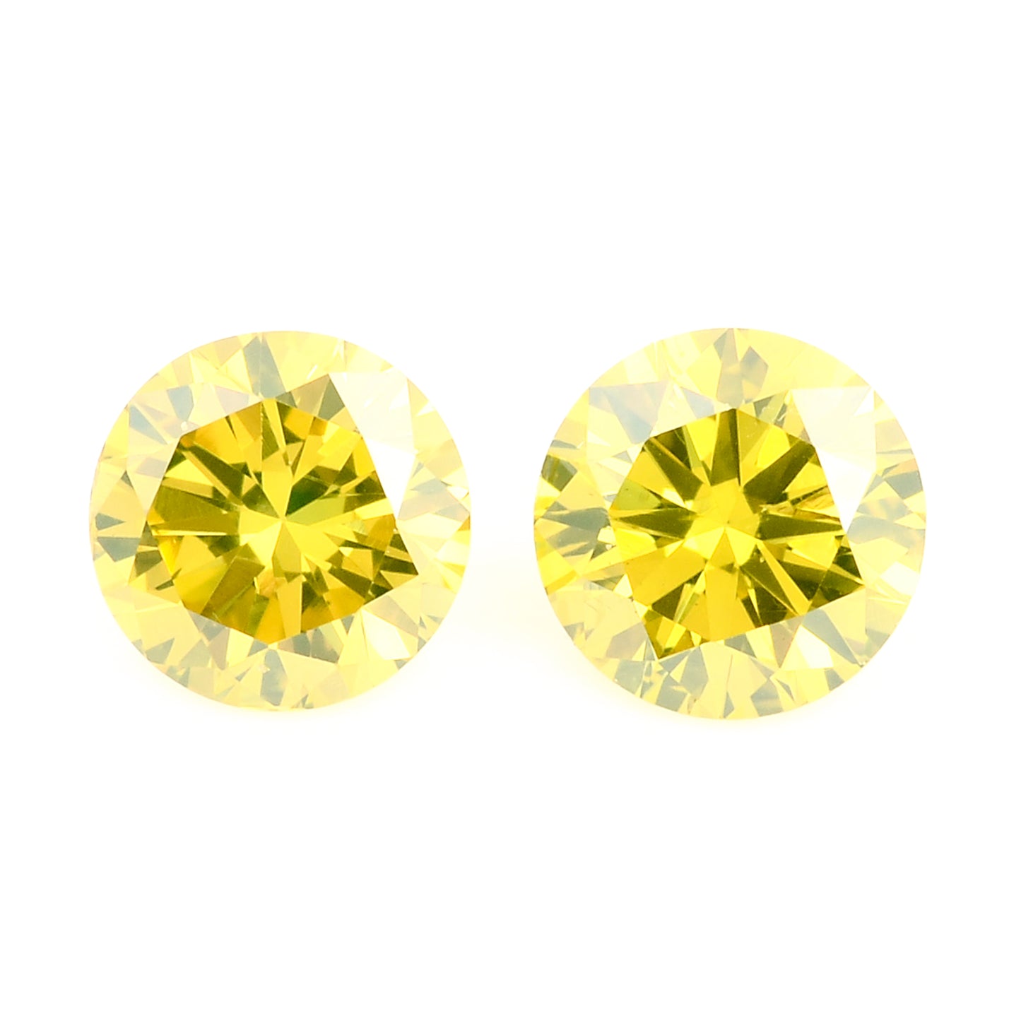 0.41 Yellow Diamond Round Loose Gemstone